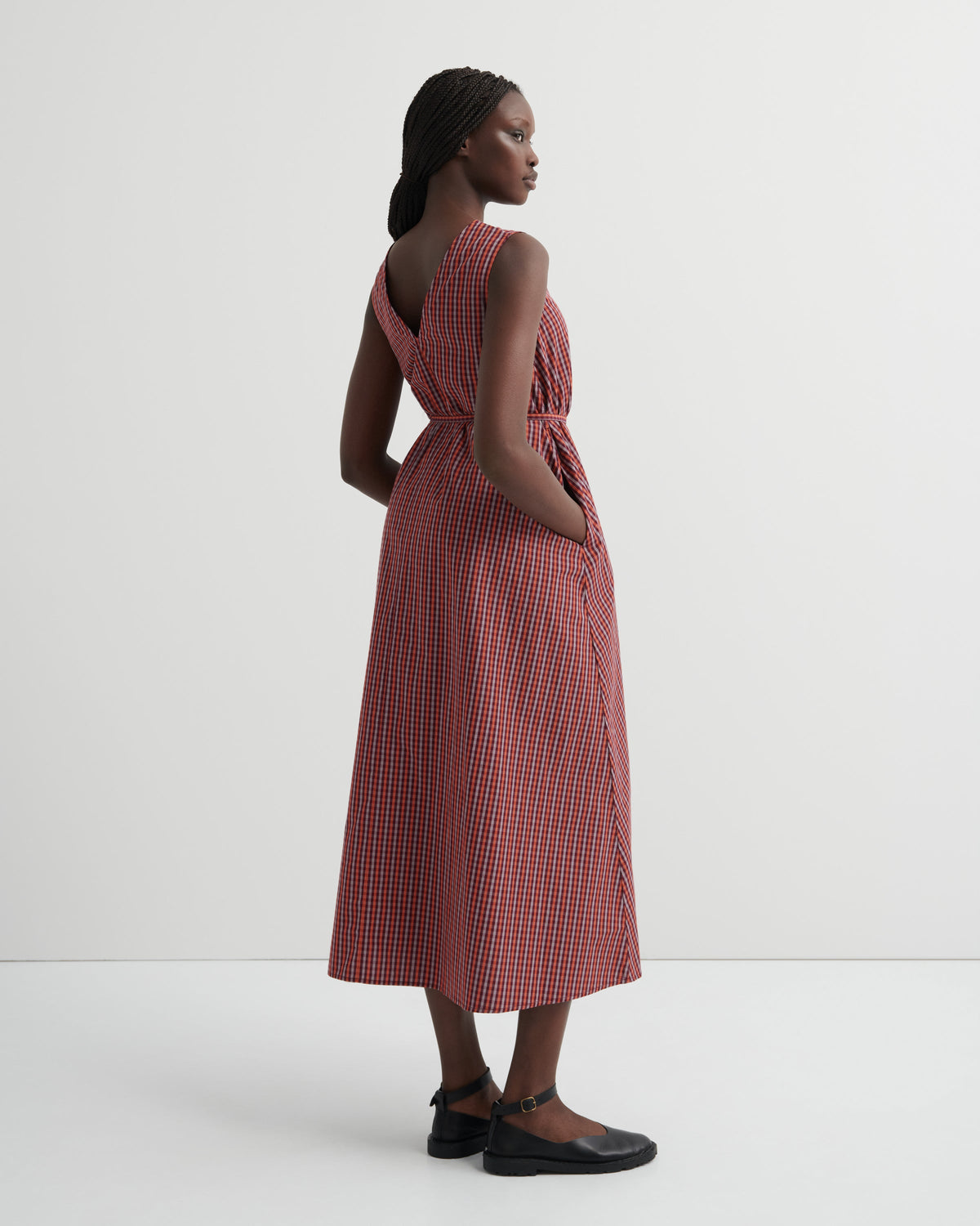 Kowtow Belle Dress - Maroon Check
