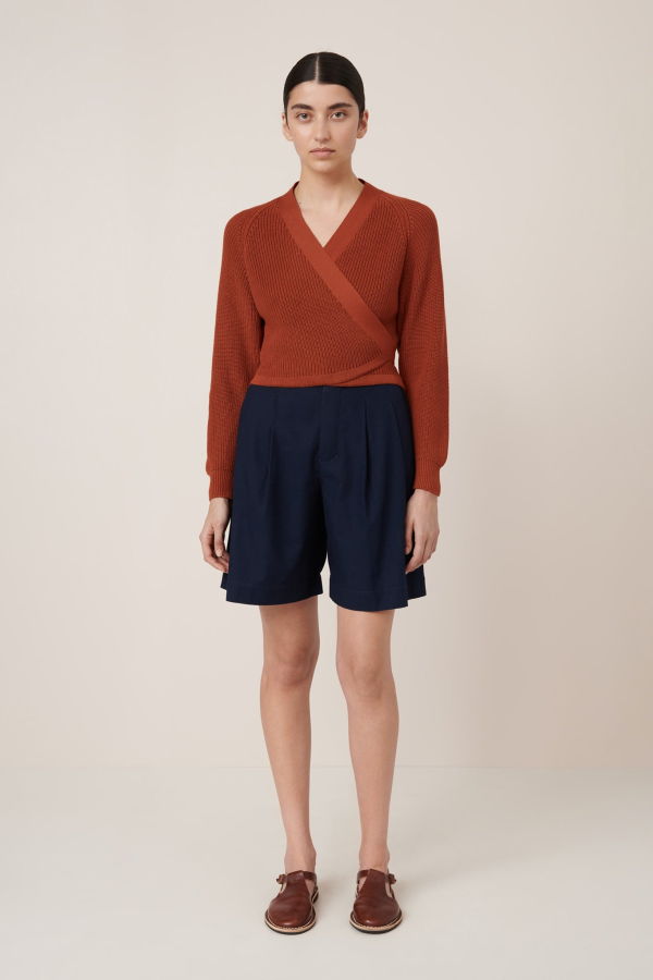 Kowtow Composure Cardigan - Clay Red
