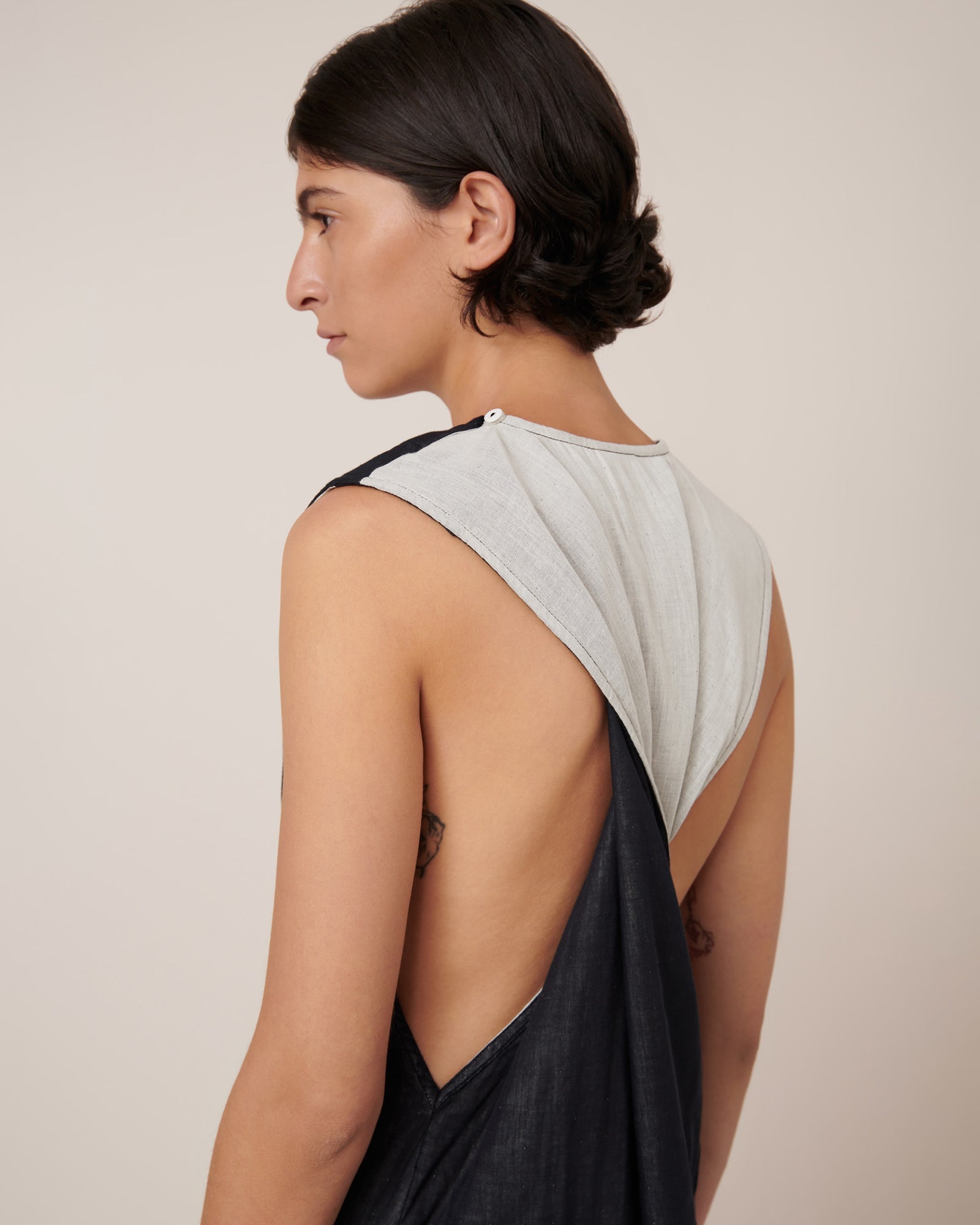 Kowtow Ensemble Dress - Black-Ecru