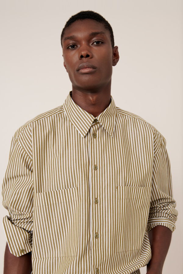 Kowtow Henry Shirt - Treetop Stripe