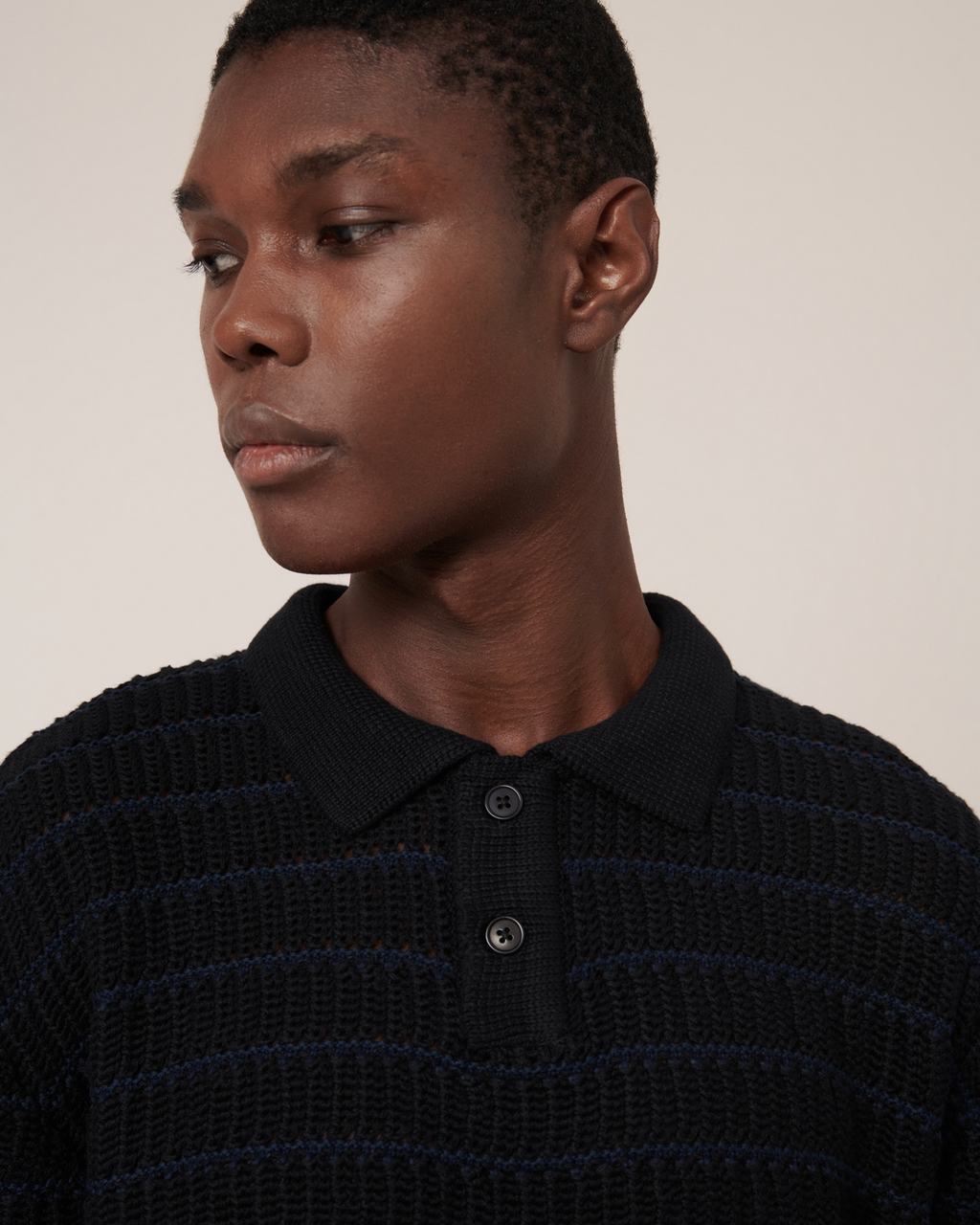 Kowtow Midnight Polo - Black-Navy