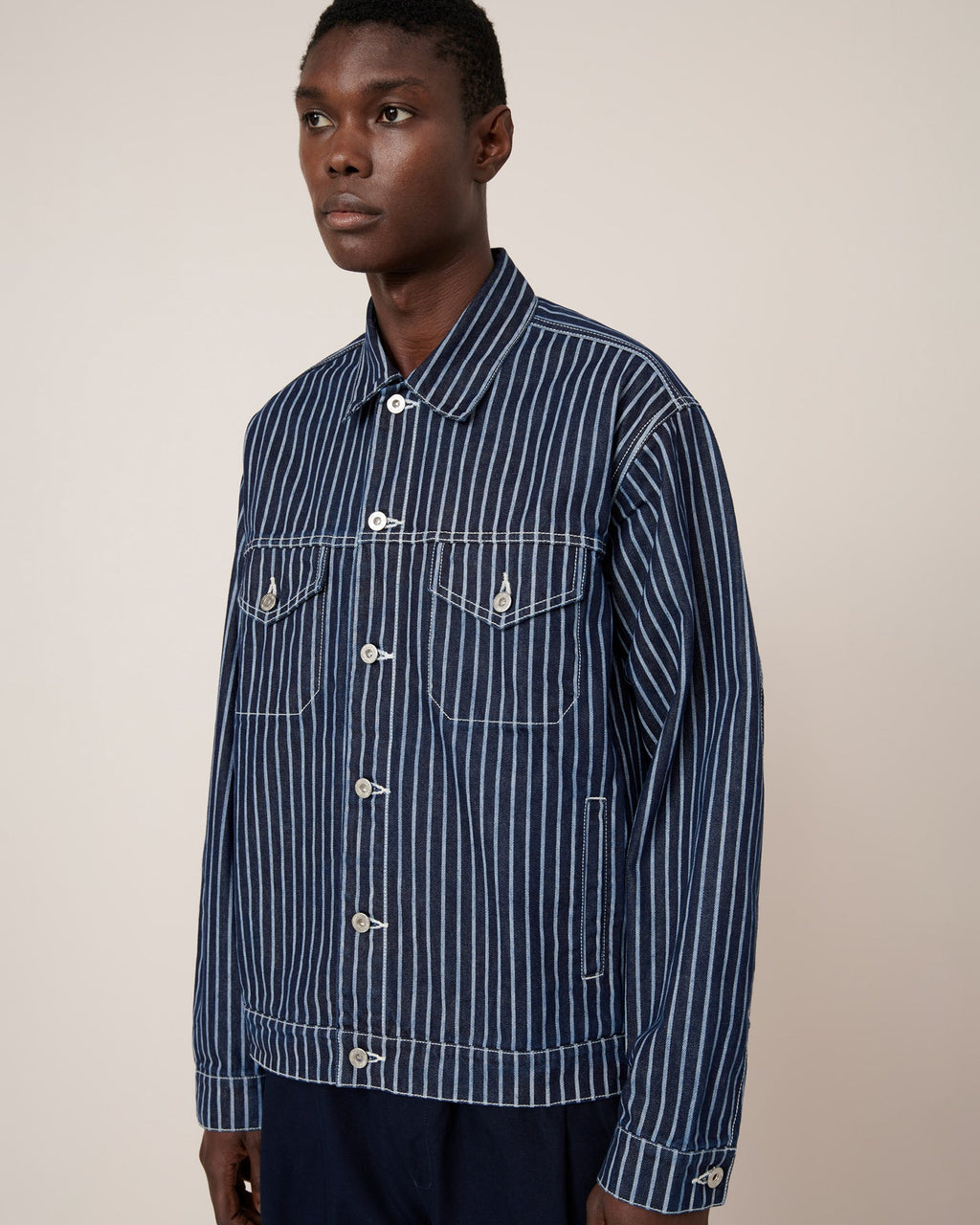 Kowtow Riley Jacket - Chalk-Stripe