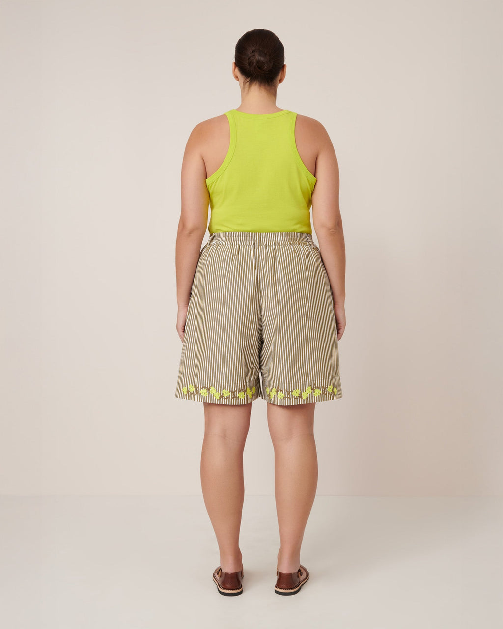 Kowtow Wildflower Shorts - Treetop Stripe