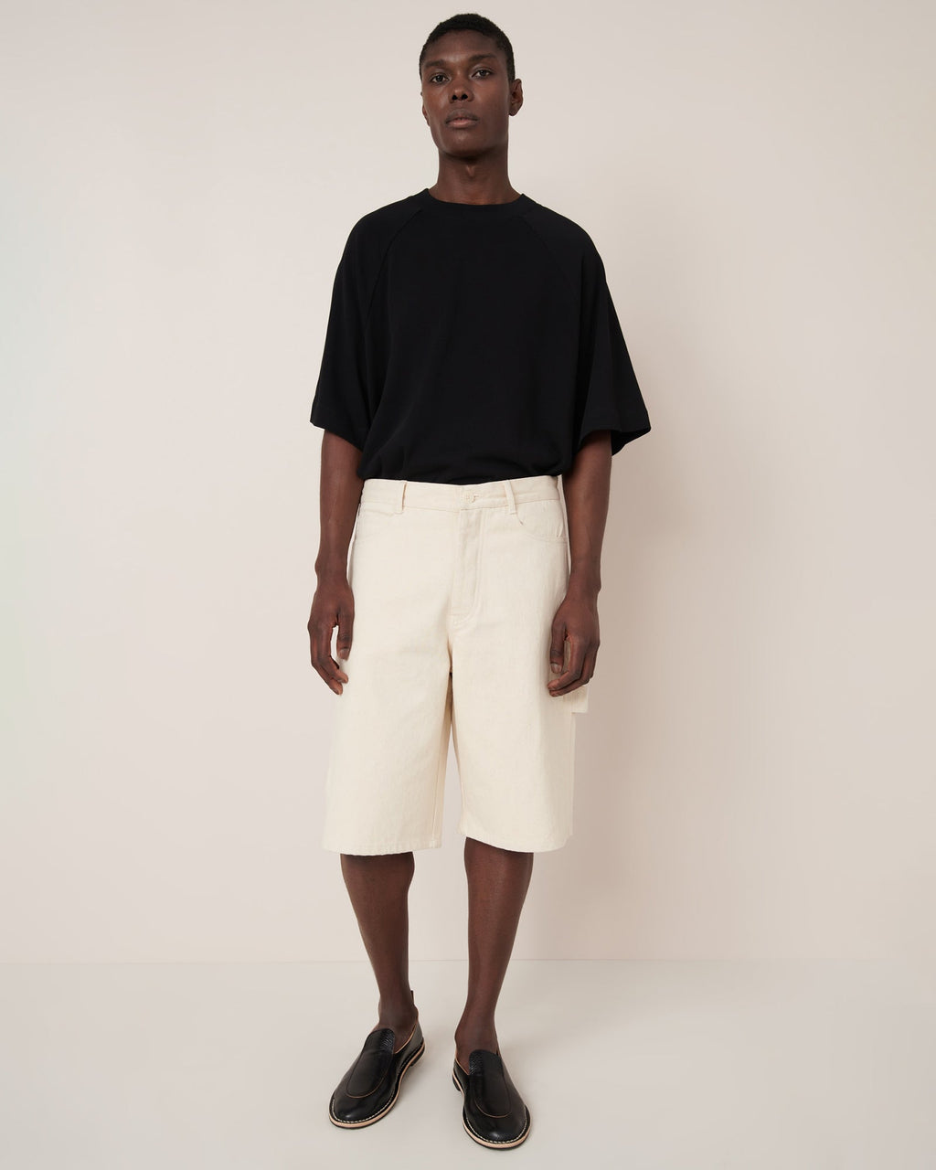 Kowtow Workwear Shorts - Ecru Denim