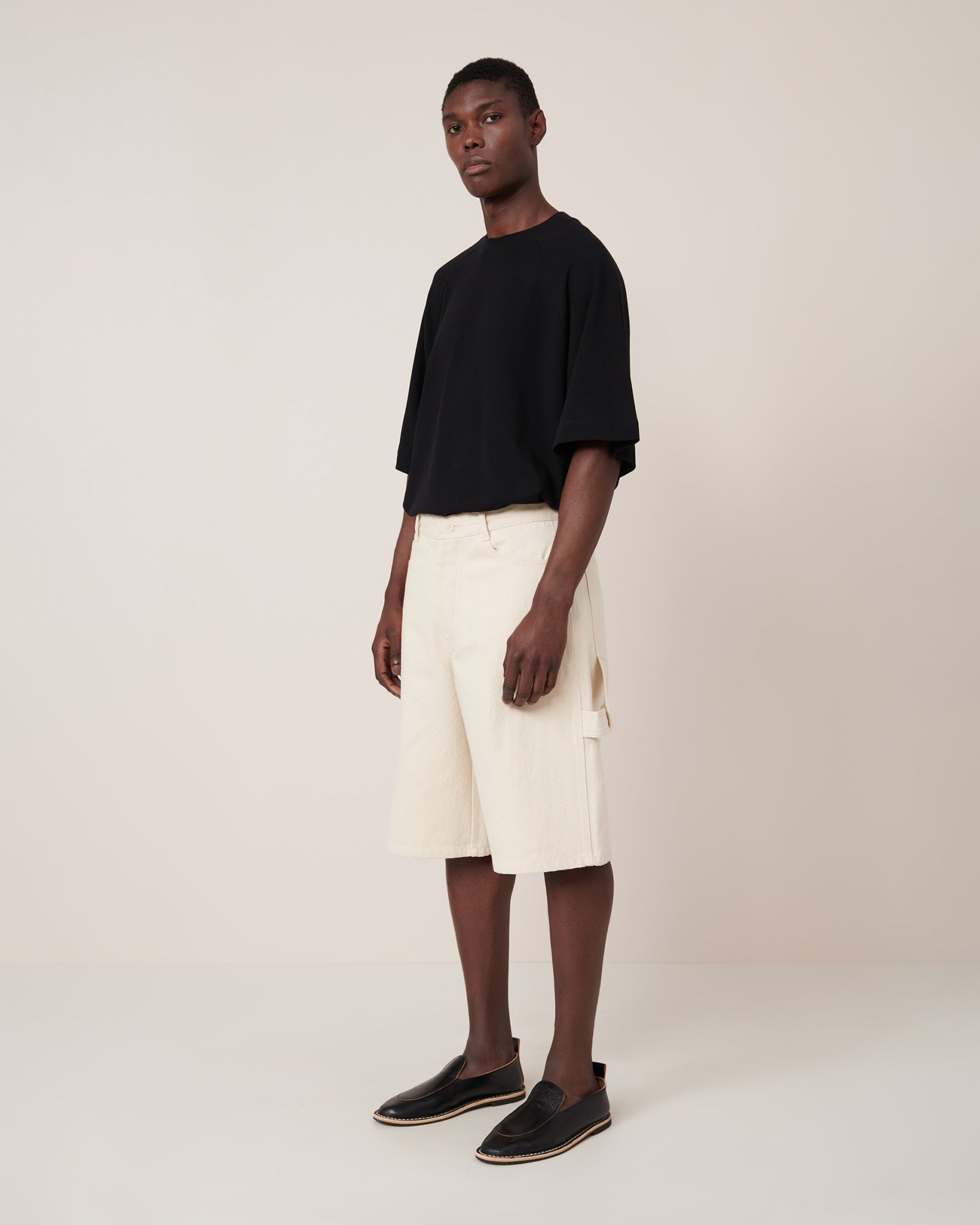 Kowtow Workwear Shorts - Ecru Denim