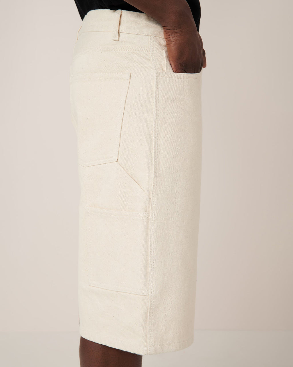 Kowtow Workwear Shorts - Ecru Denim