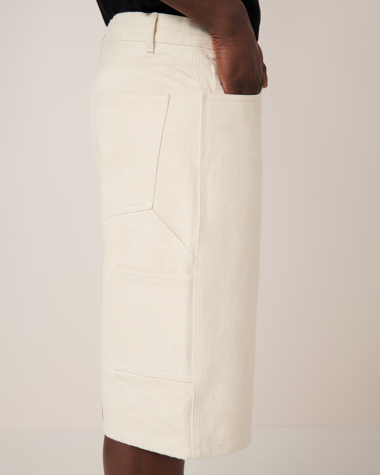 Kowtow Workwear Shorts - Ecru Denim