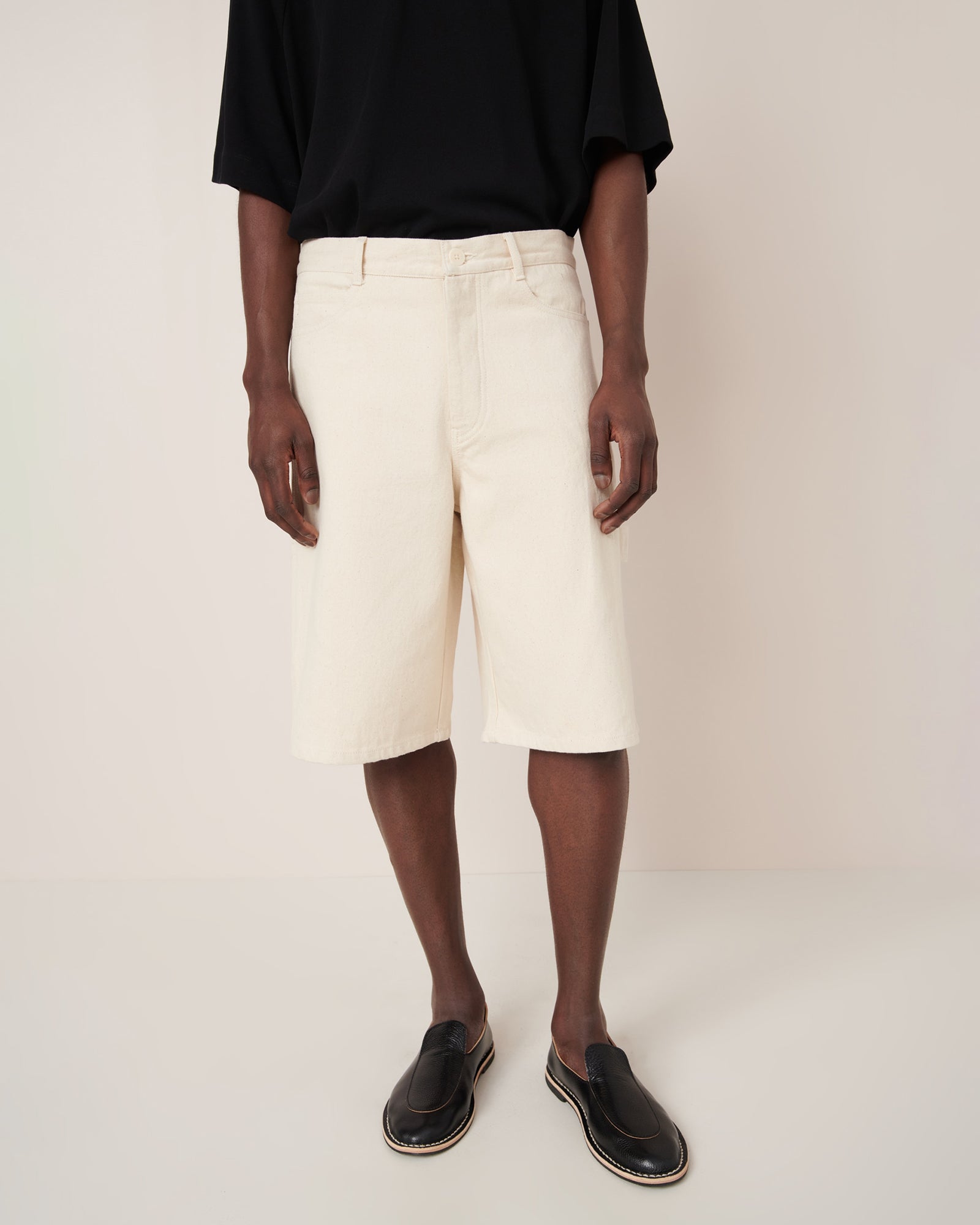 Kowtow Workwear Shorts - Ecru Denim