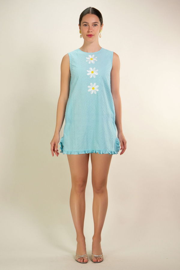Kristinit Swiss Dot Daisy Dress