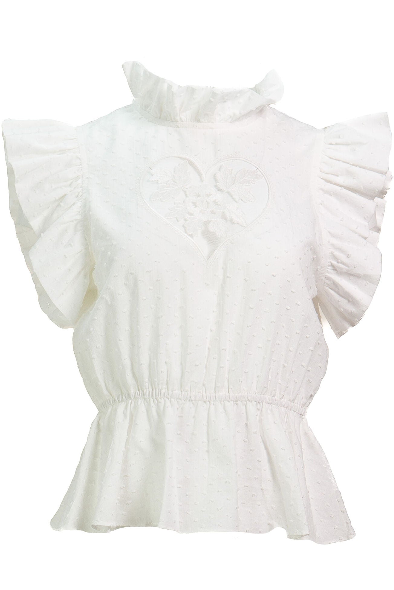 Kristinit White Heart "Sirsna" Top