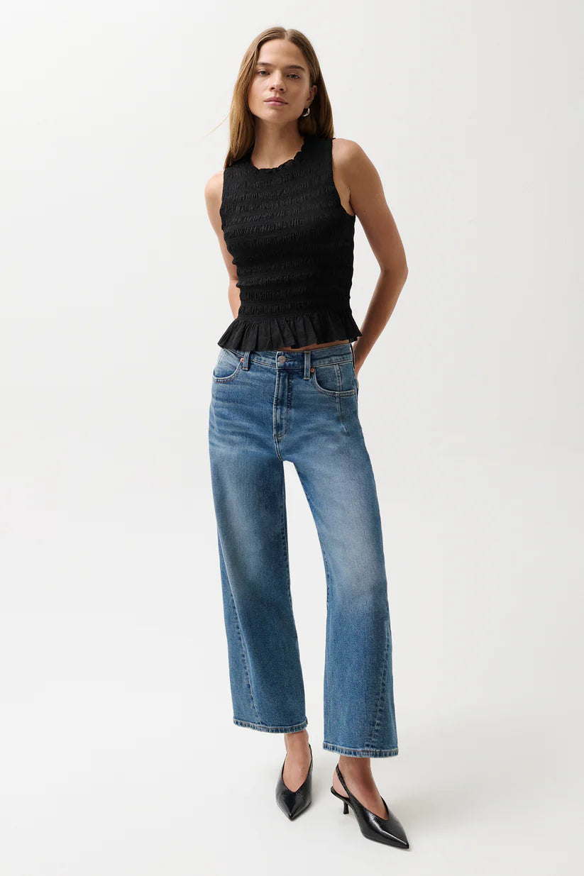 Pistola Kyra Ankle High Rise Bowed Ankle Jeans - Denim