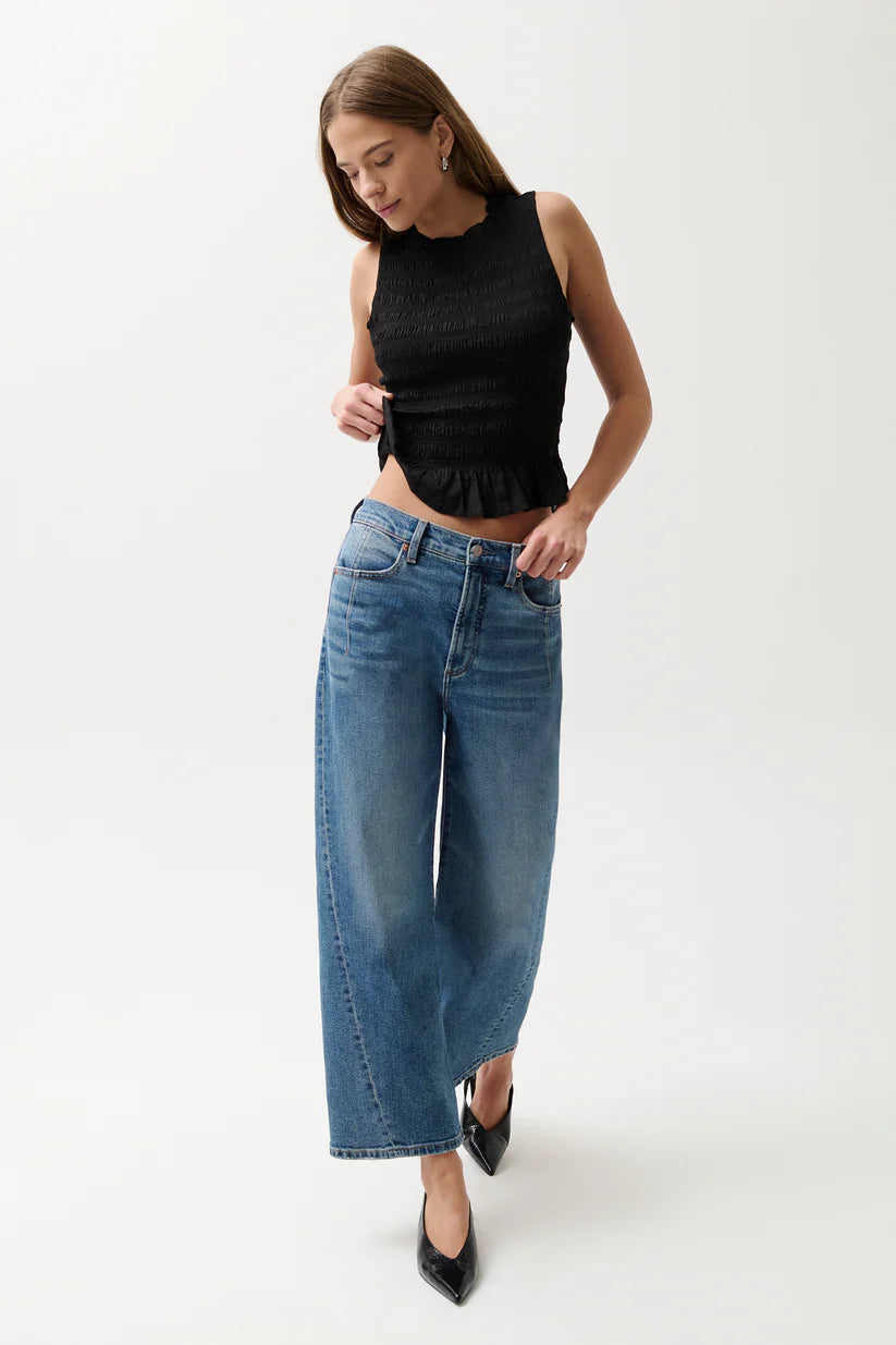 Pistola Kyra Ankle High Rise Bowed Ankle Jeans - Denim