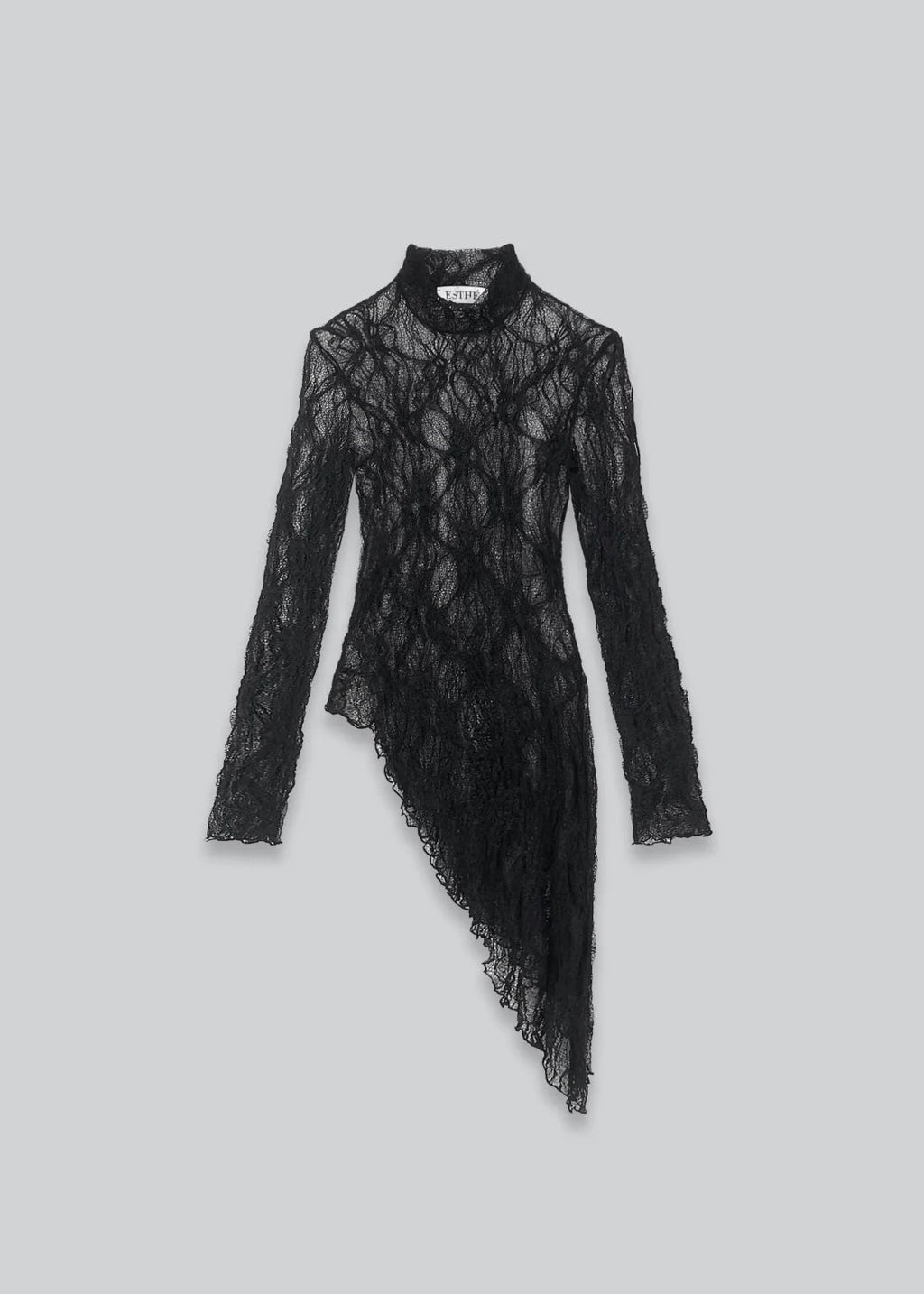 Esthé Lace Asymmetric High Neck Dress