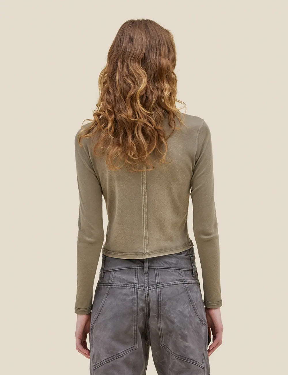 ECKHAUS LATTA Lapped Baby Turtleneck Top