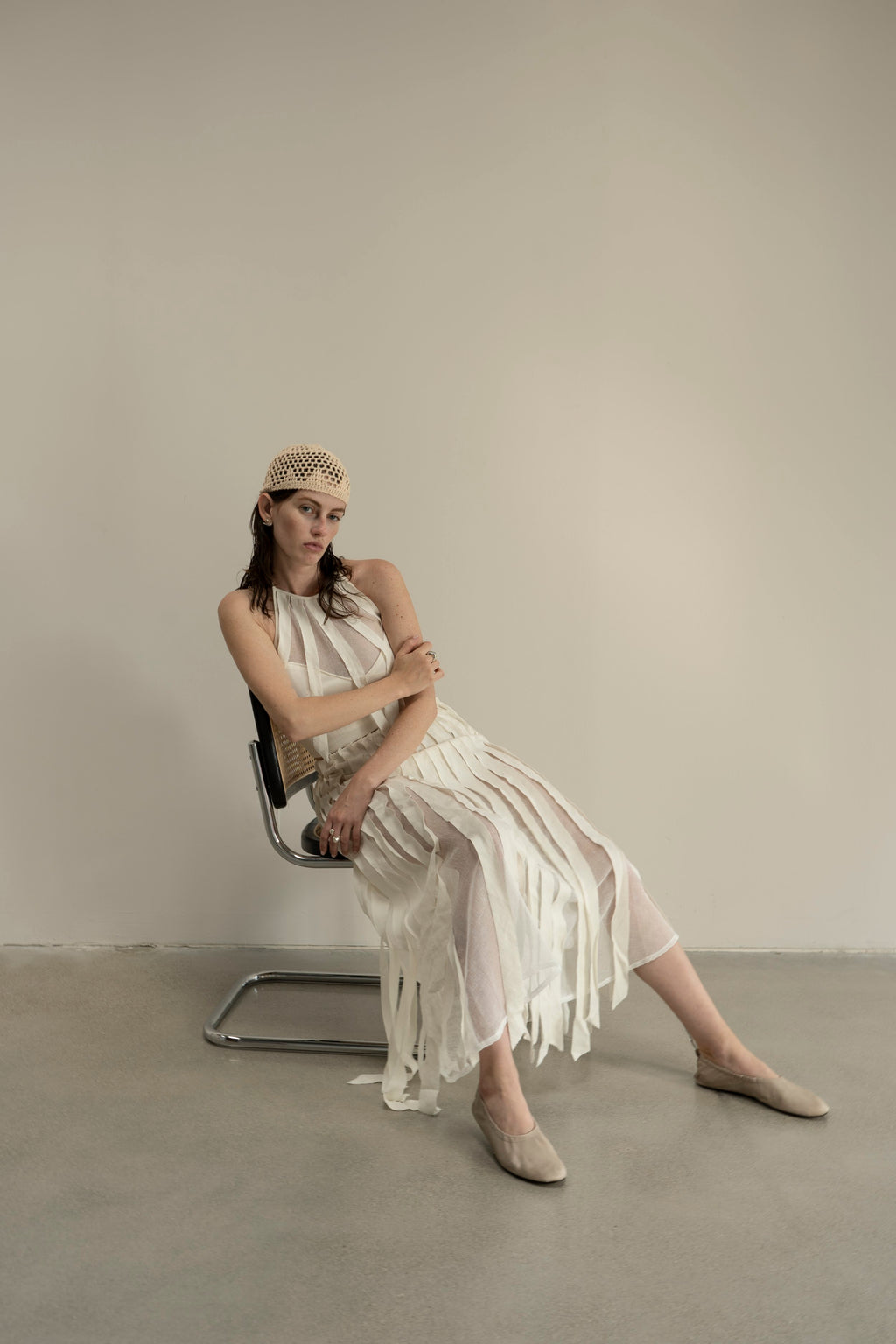 K M by L A N G E Lapsha Linen Skirt - White