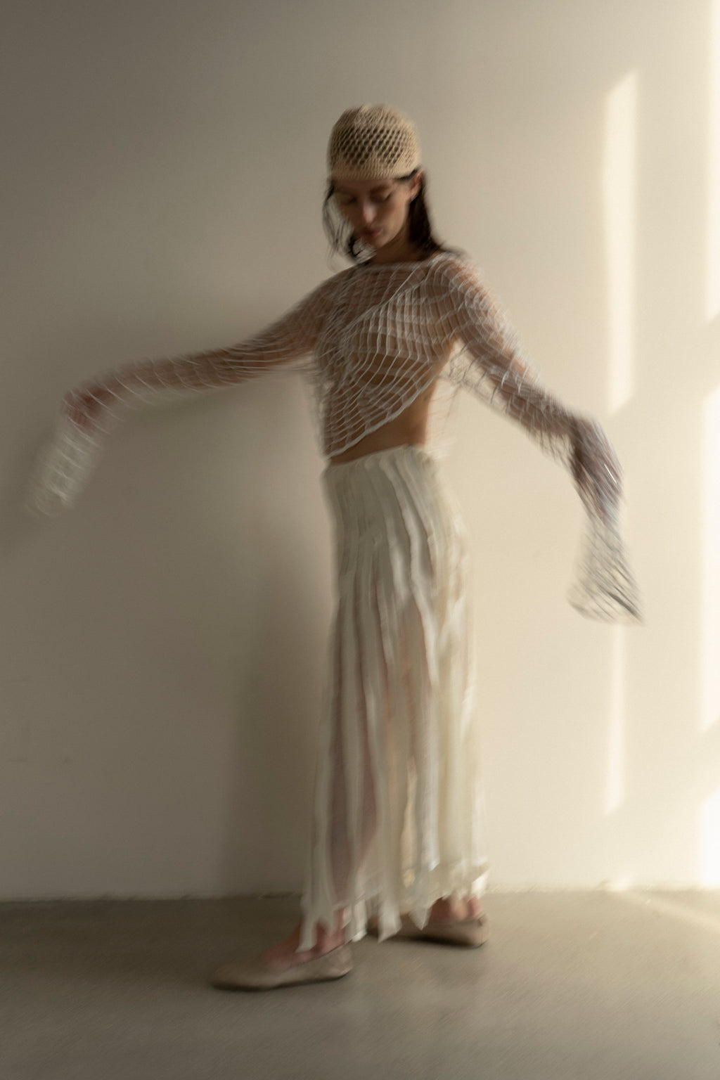 K M by L A N G E Lapsha Linen Skirt - White
