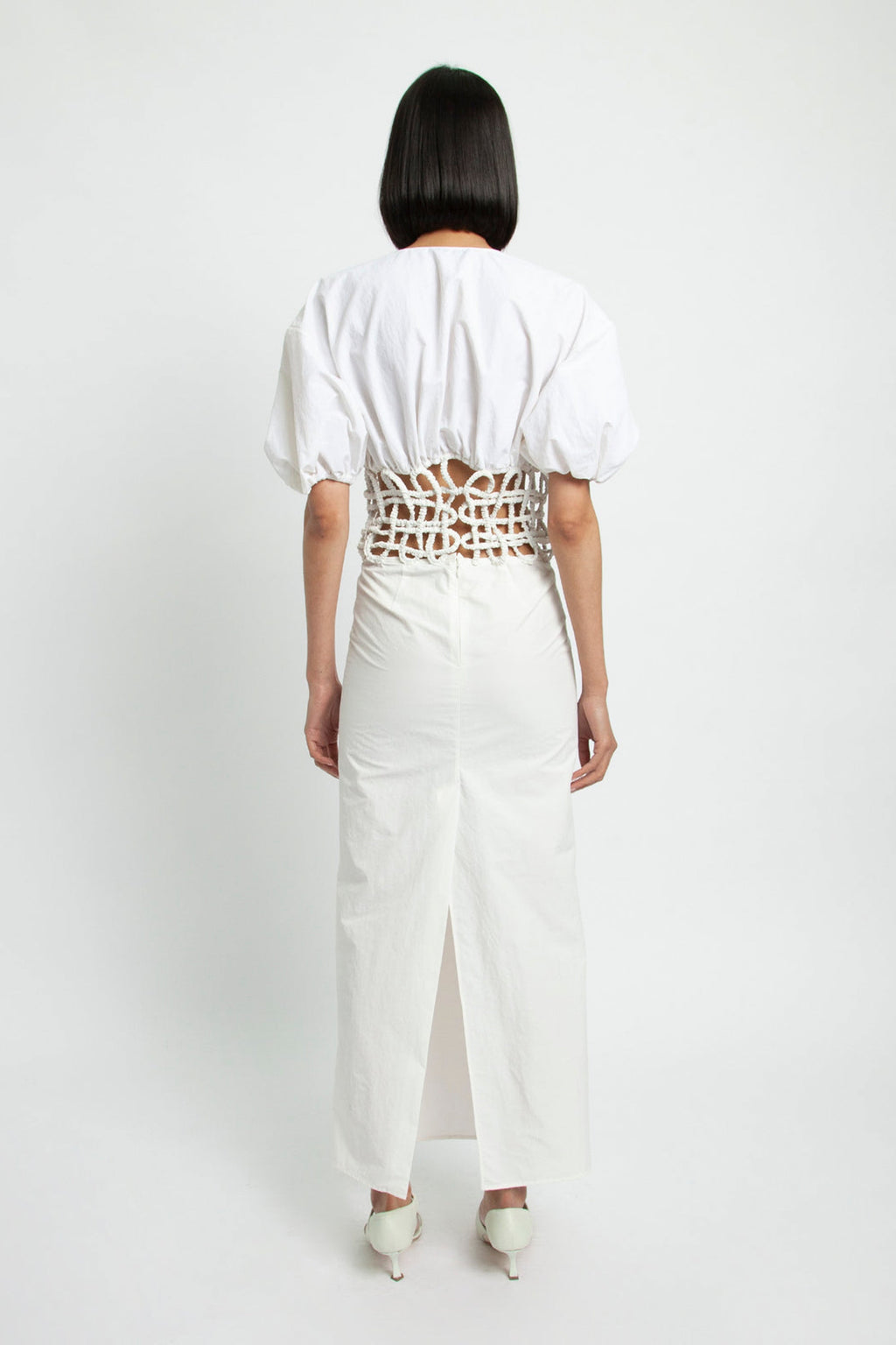 Christopher Esber Lattice Waist Shirt Dress