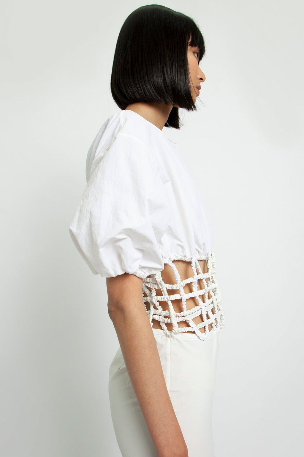 Christopher Esber Lattice Waist Shirt Dress