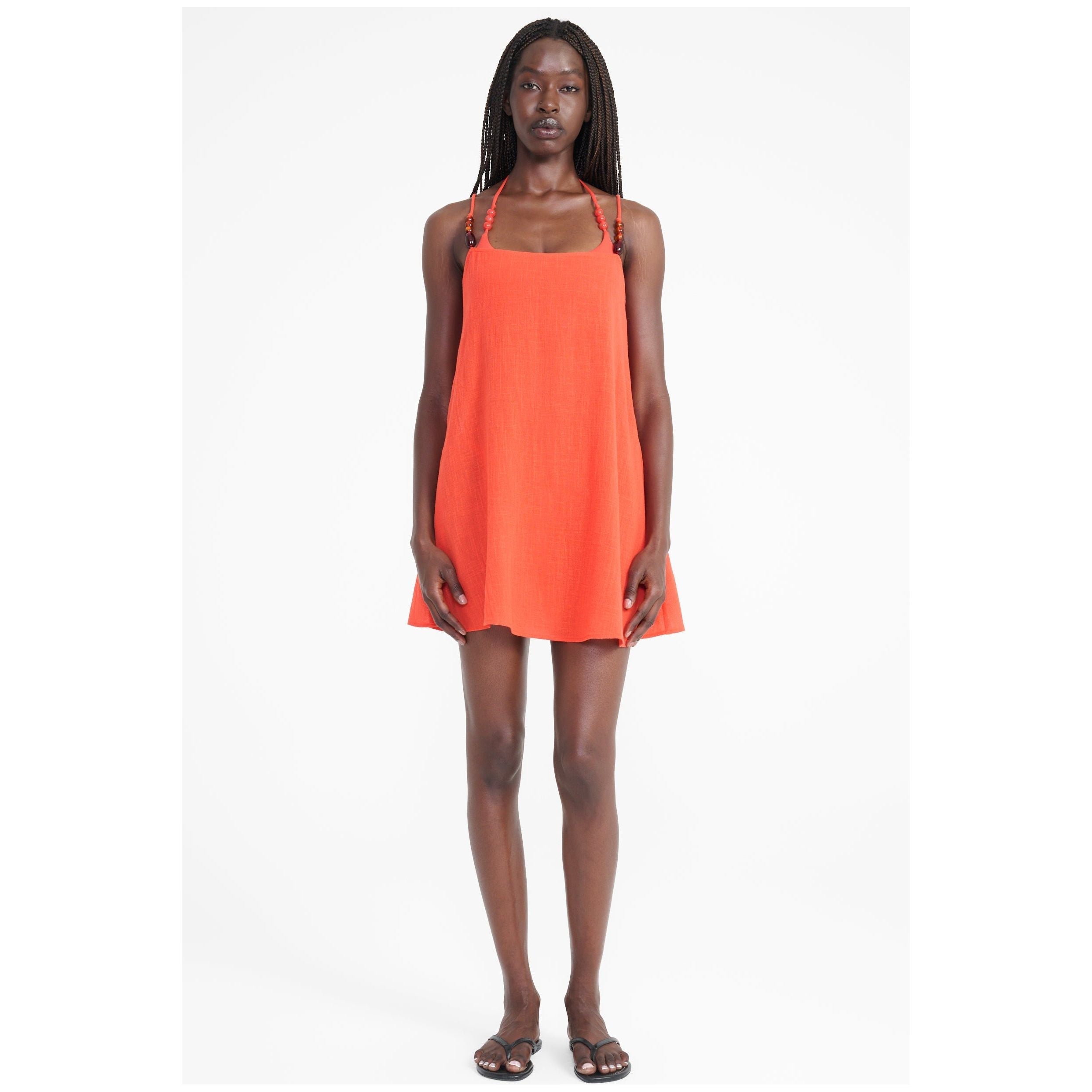 Staud Laura Mini Dress - Flame