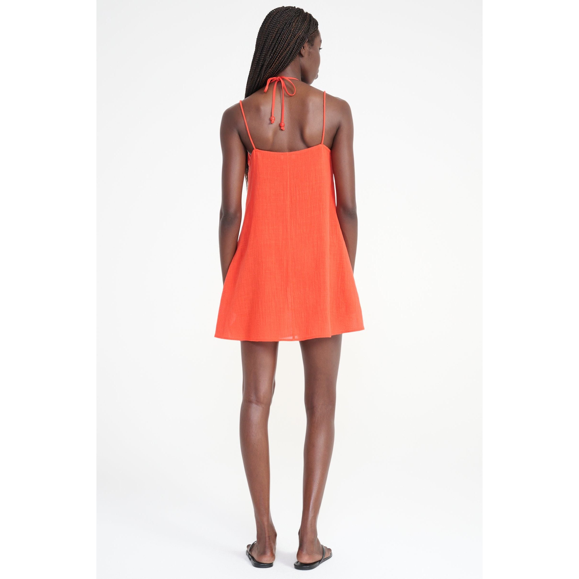 Staud Laura Mini Dress - Flame