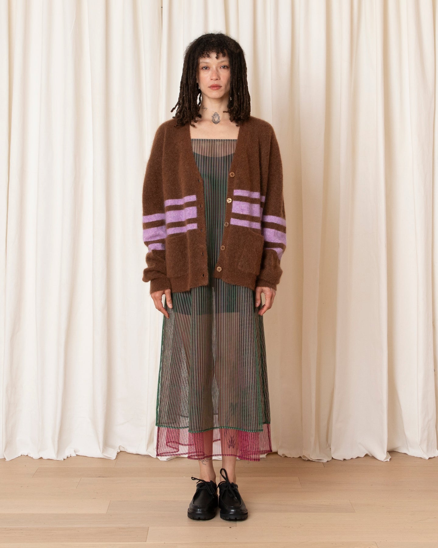 Ali Golden Layered Square Neck Full Dress