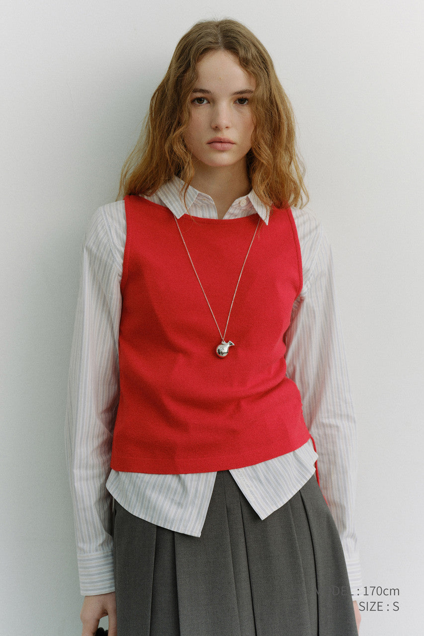 Dunst Layering Knit Top - Red