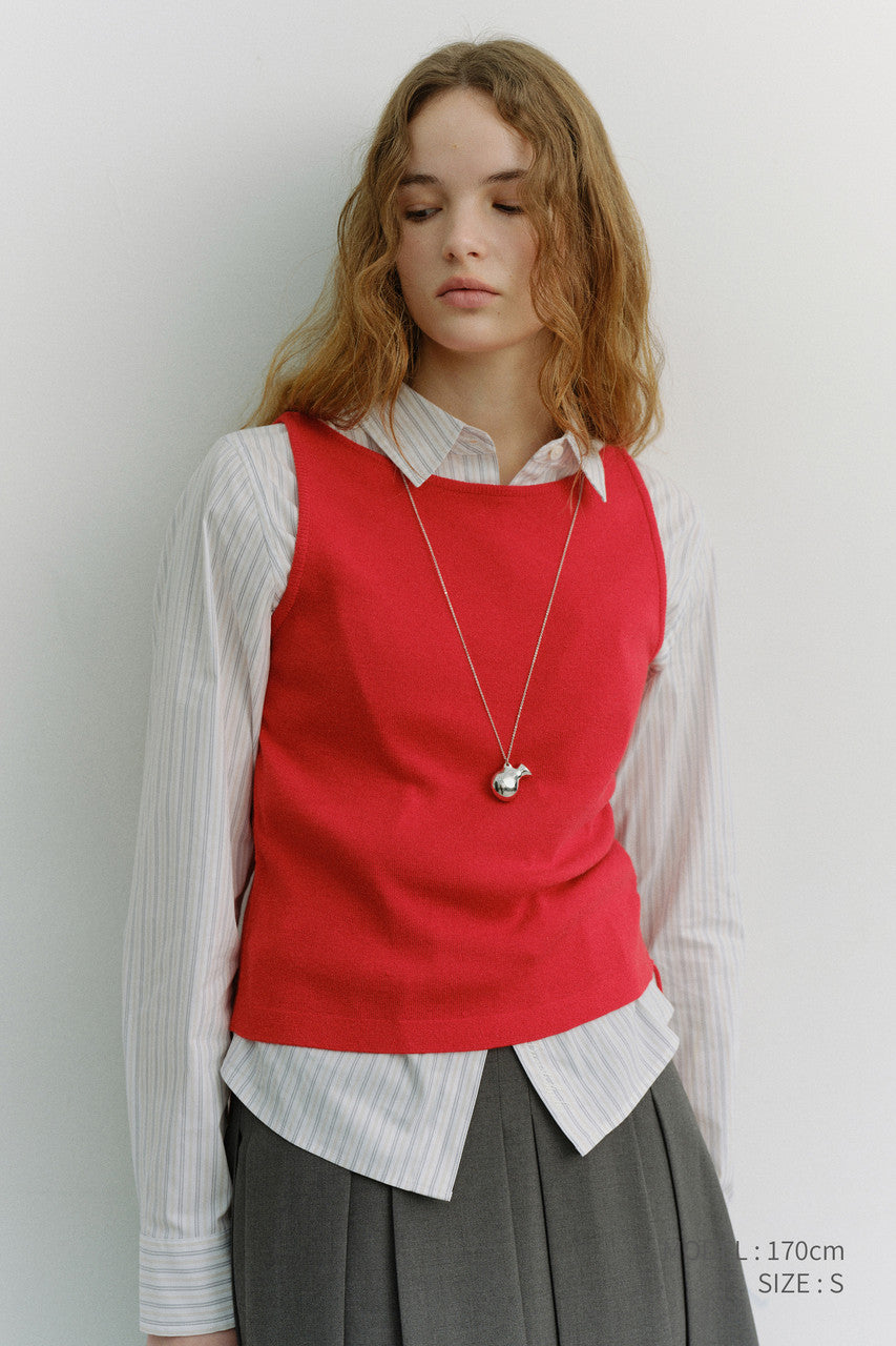 Dunst Layering Knit Top - Red