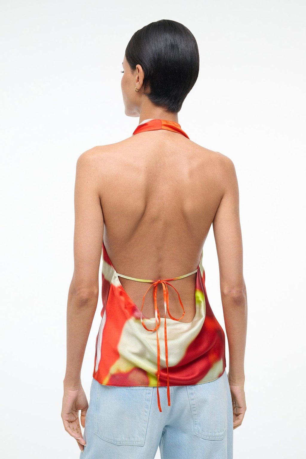 Staud Liora Silk Top - Red Zone