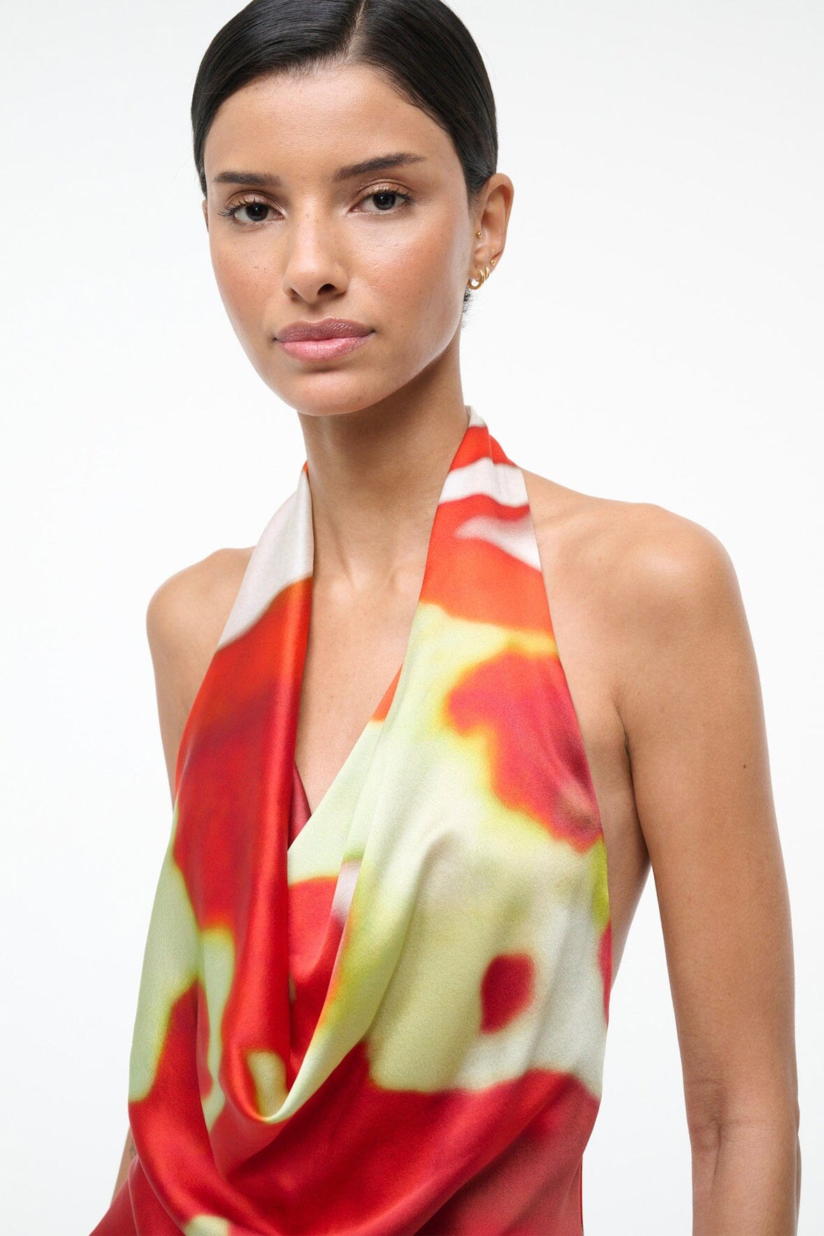 Staud Liora Silk Top - Red Zone