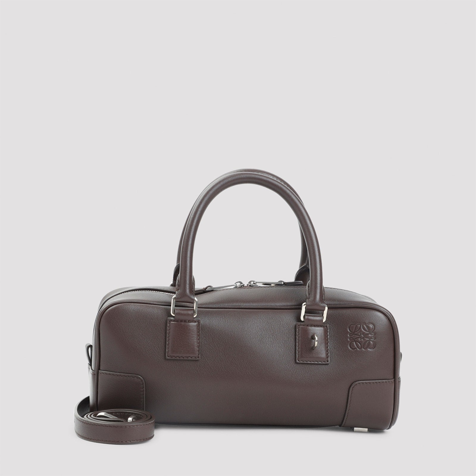 LOEWE Amazona 23 Cropped Shoulder Bag - Dark Brownie