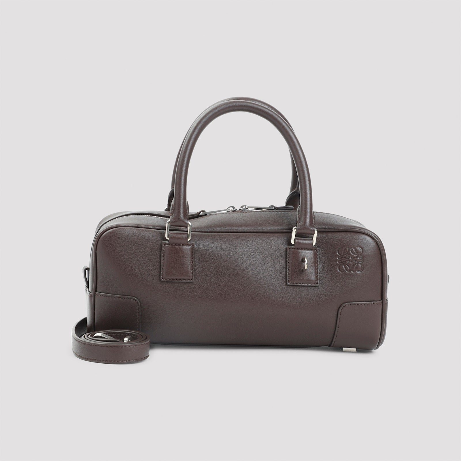 LOEWE Amazona 23 Cropped Shoulder Bag - Dark Brownie