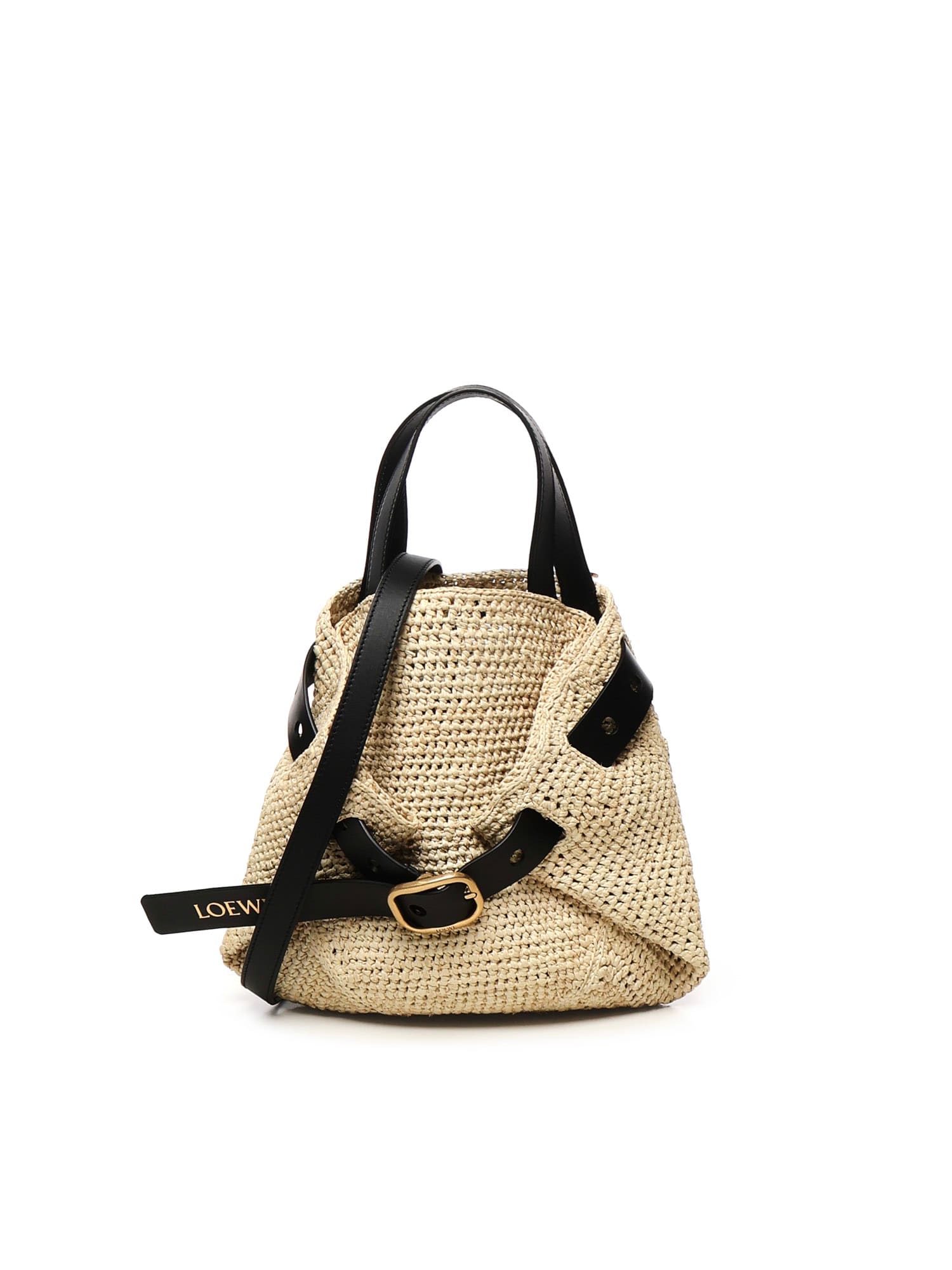 LOEWE Mini Punch Hole Shopper Bag - Beige