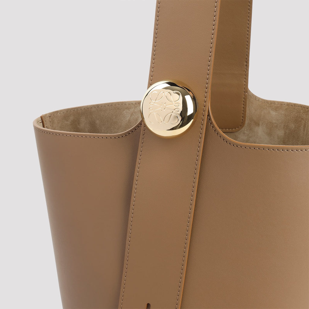 LOEWE Pebble Bucket Medium Shoulder Bag - Oak