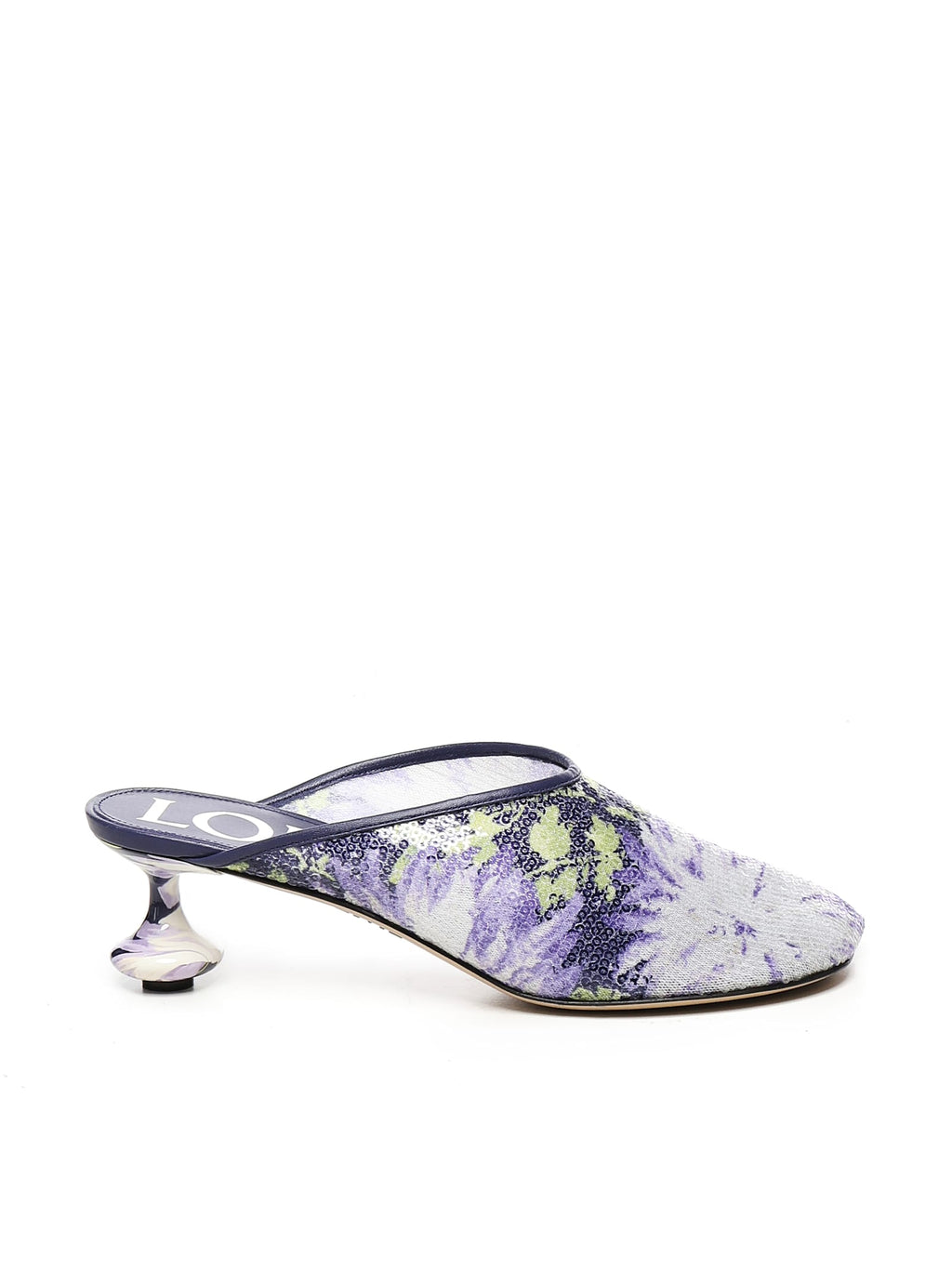 LOEWE Sequined Toy Sabot Sandal - Lilac
