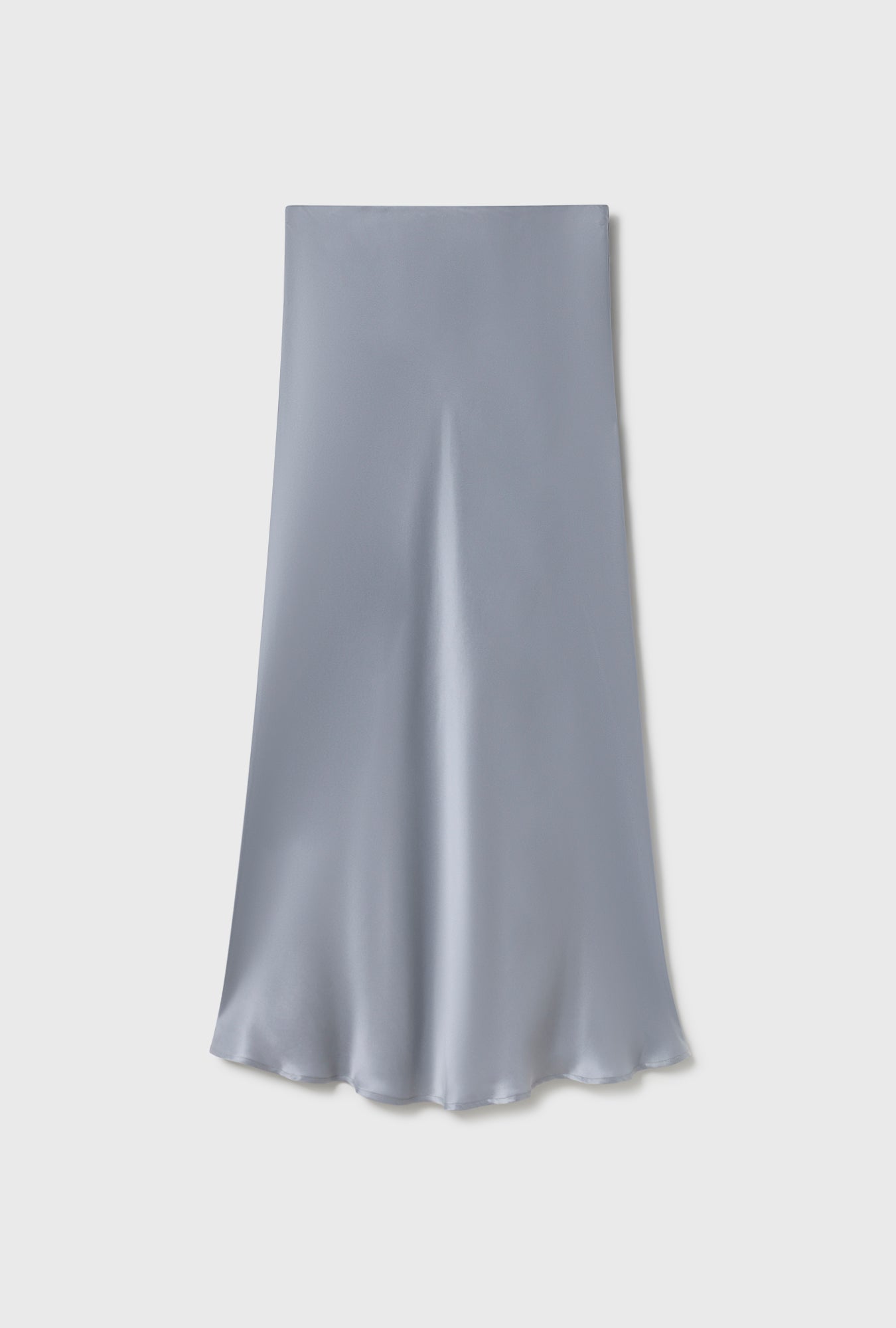 Silk Laundry Long Bias Cut Skirt - Storm