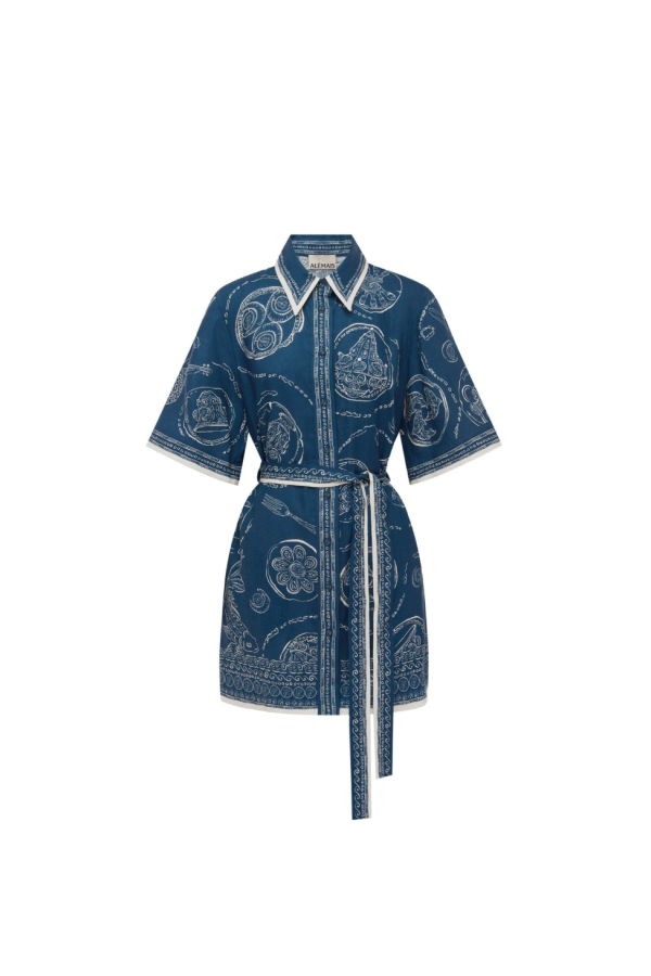 ALÉMAIS Lucky Mini Dress - Blue