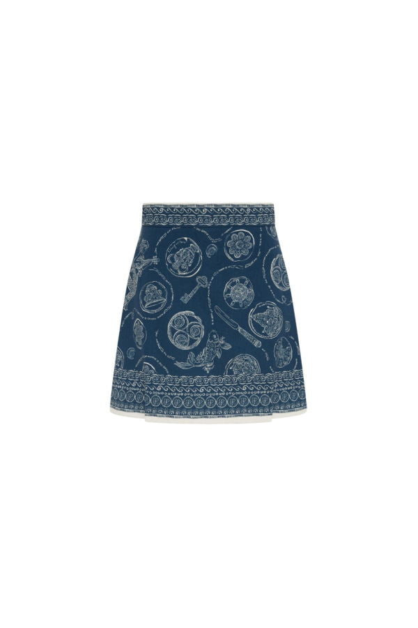 ALÉMAIS Lucky Mini Skirt - Blue
