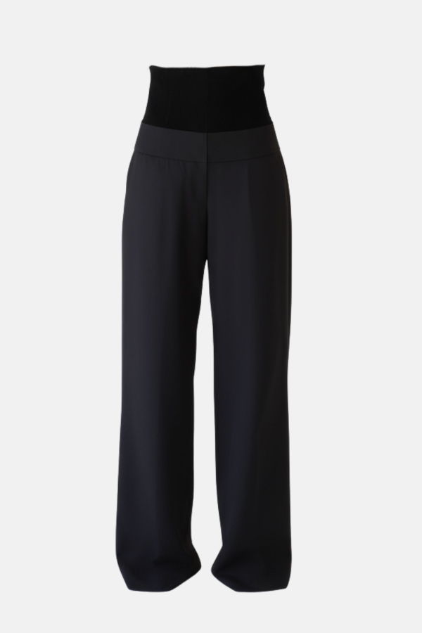 MAET Lunova High Waist Pants with Removable Waist-Band - Pants - Black