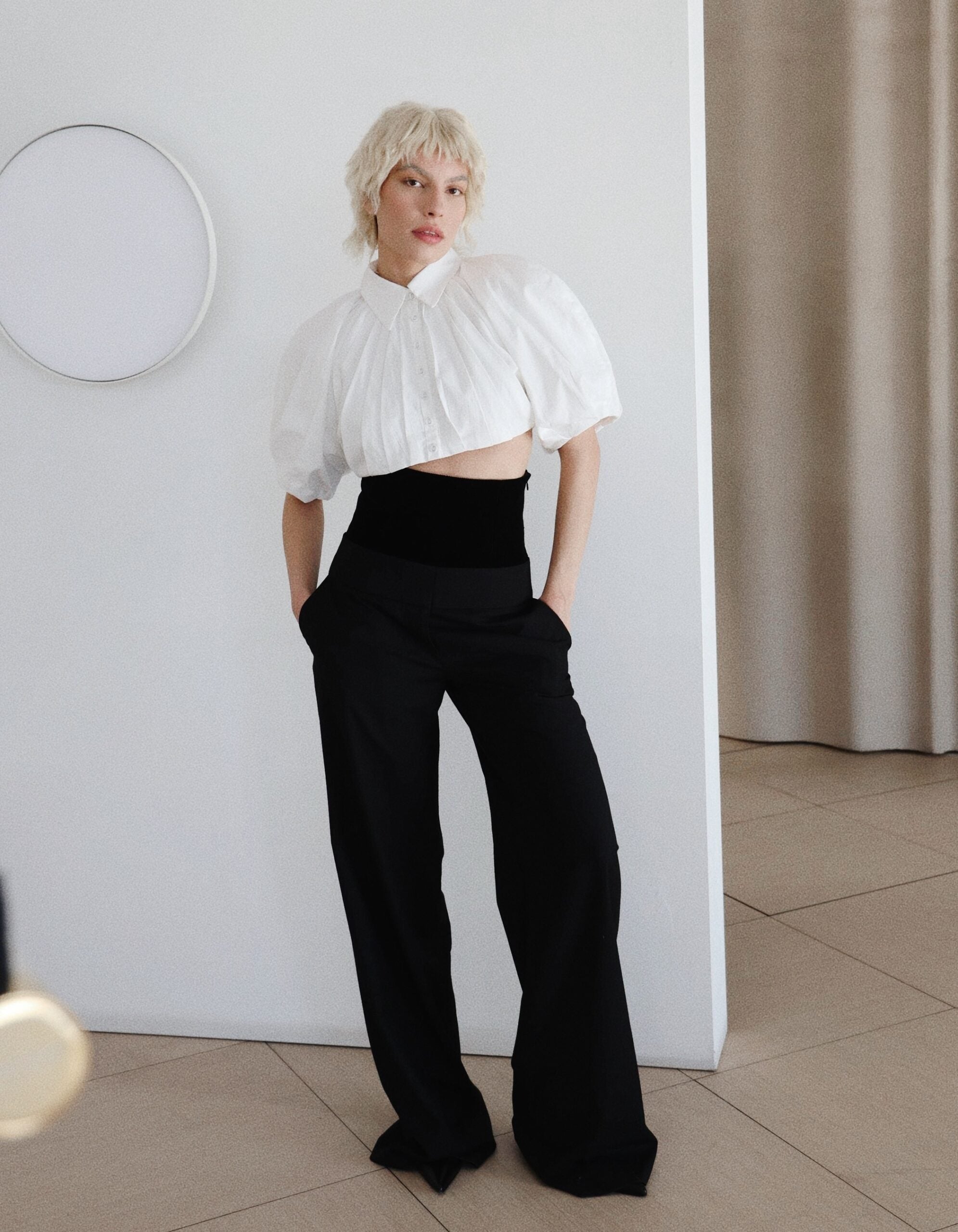 MAET Lunova High Waist Pants with Removable Waist-Band - Pants - Black