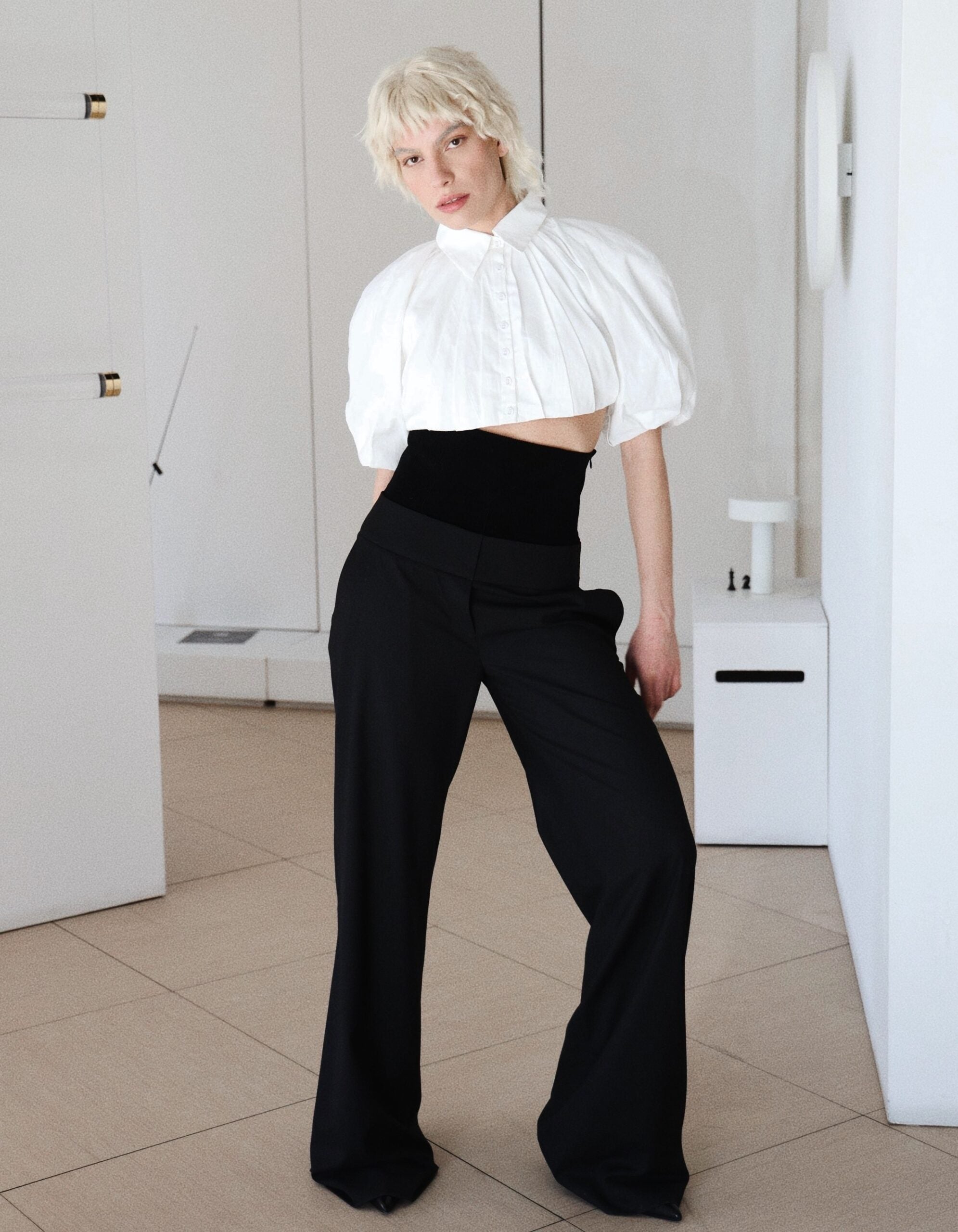 MAET Lunova High Waist Pants with Removable Waist-Band - Pants - Black