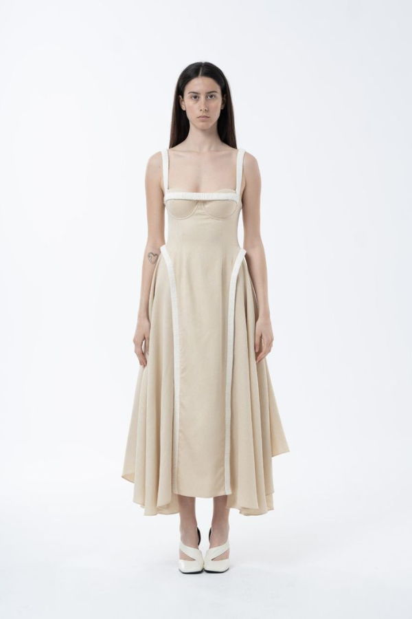 MAET Lyra Midi Dress - Cream