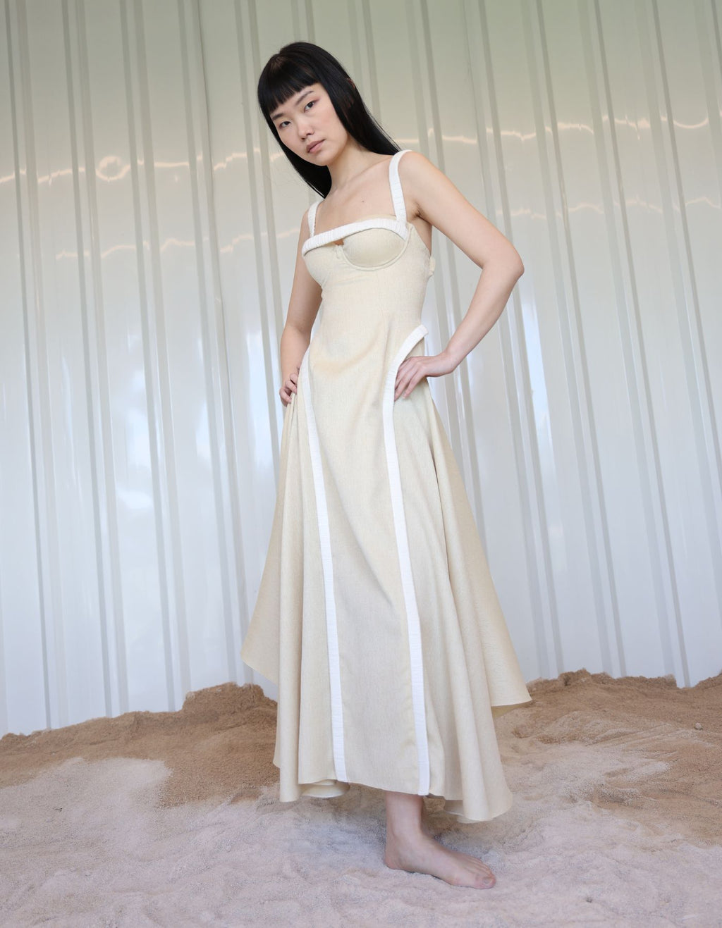 MAET Lyra Midi Dress - Cream