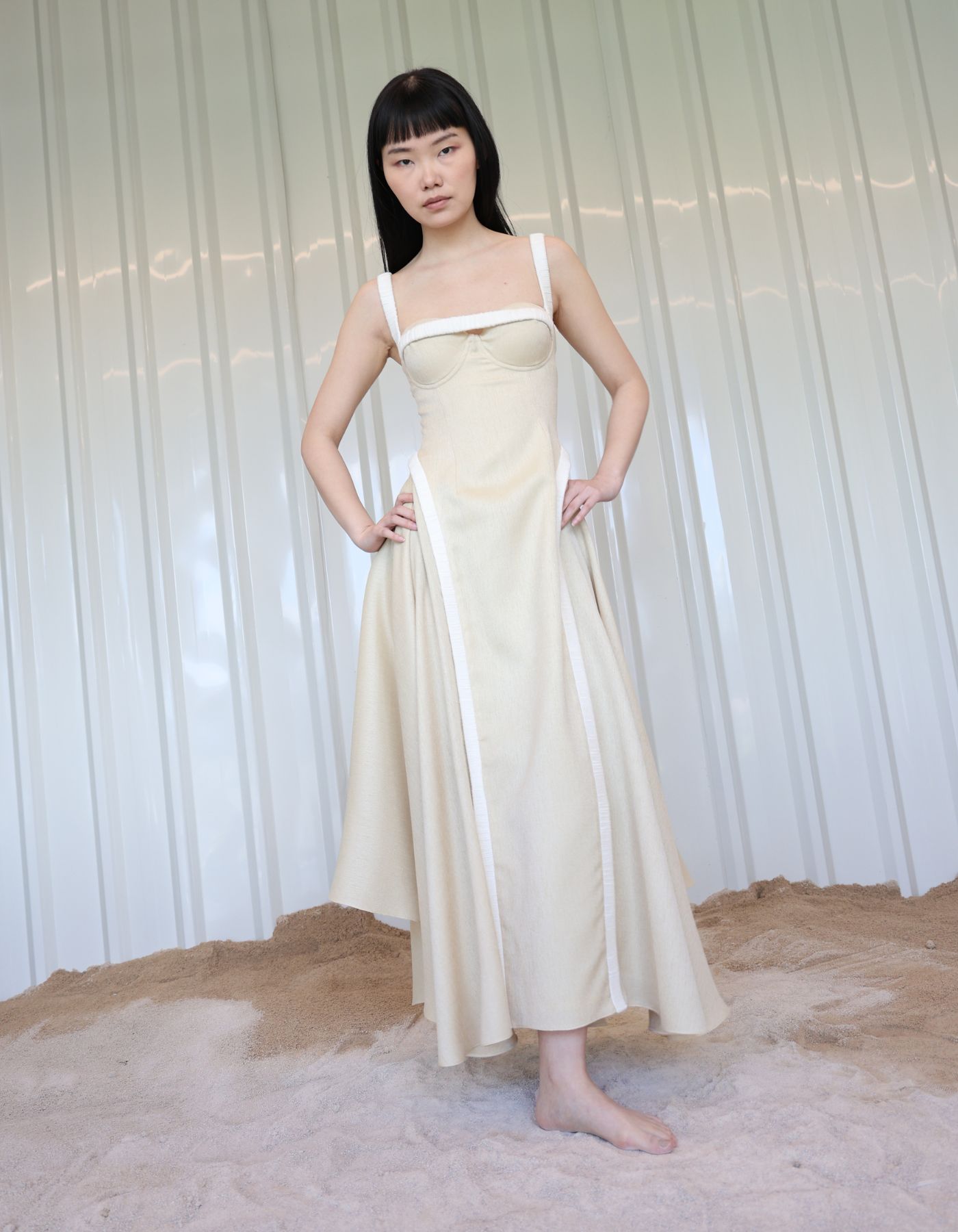 MAET Lyra Midi Dress - Cream