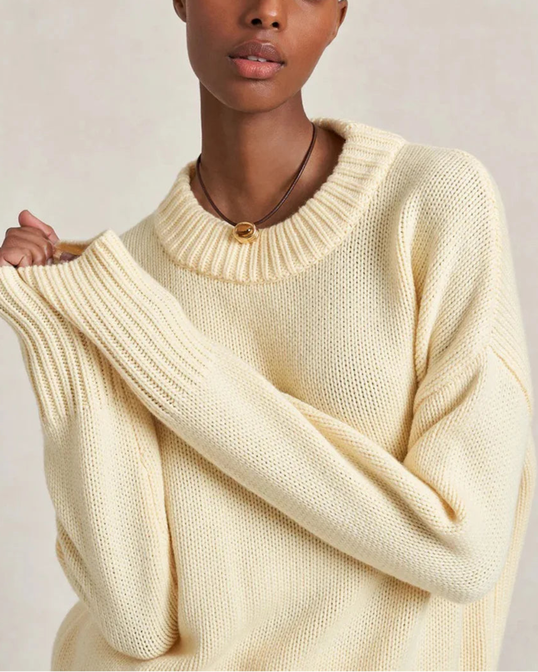 La Ligne Solid Marin Sweater - Butter