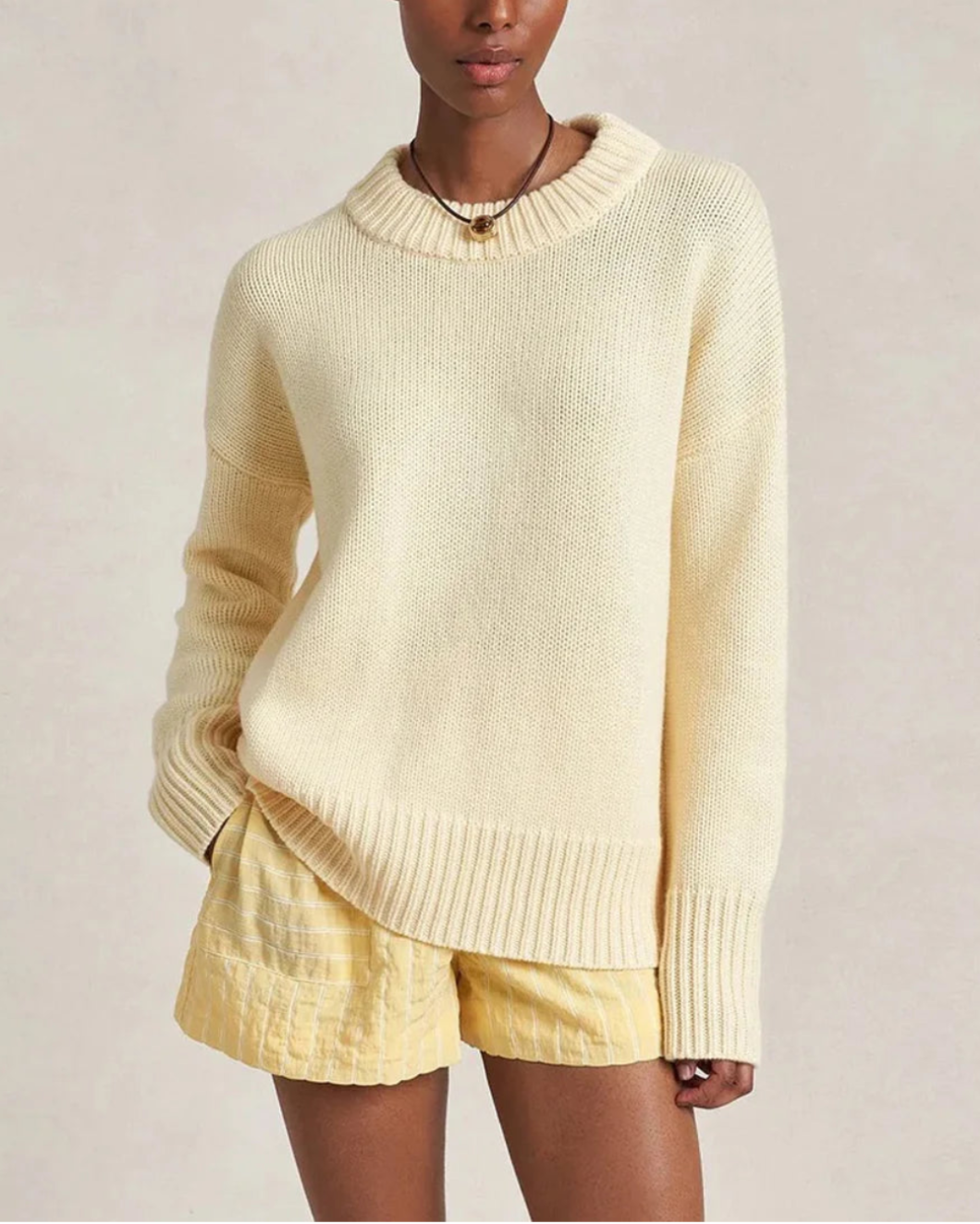 La Ligne Solid Marin Sweater - Butter