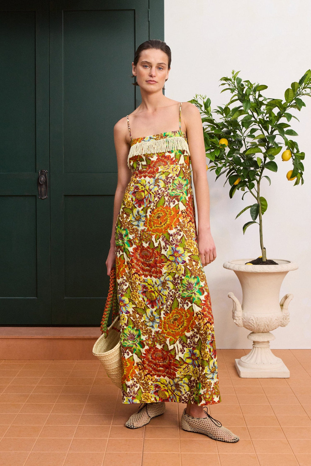 ALÉMAIS Lana Square Neck Day Dress - Multi