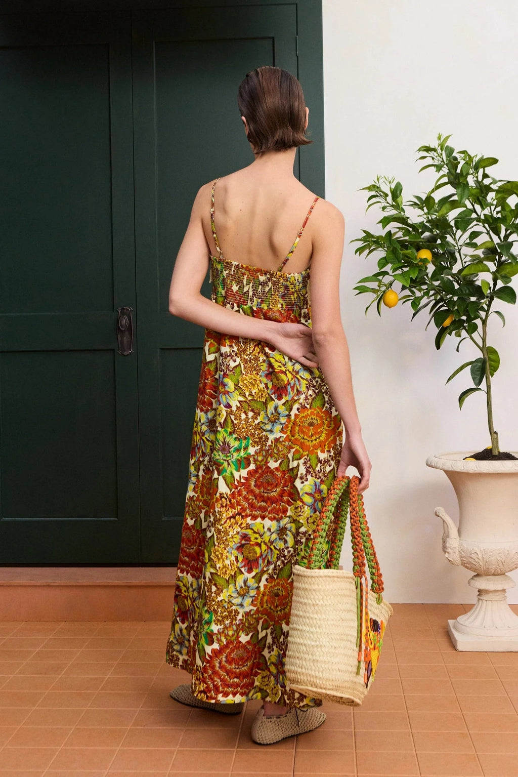 ALÉMAIS Lana Square Neck Day Dress - Multi