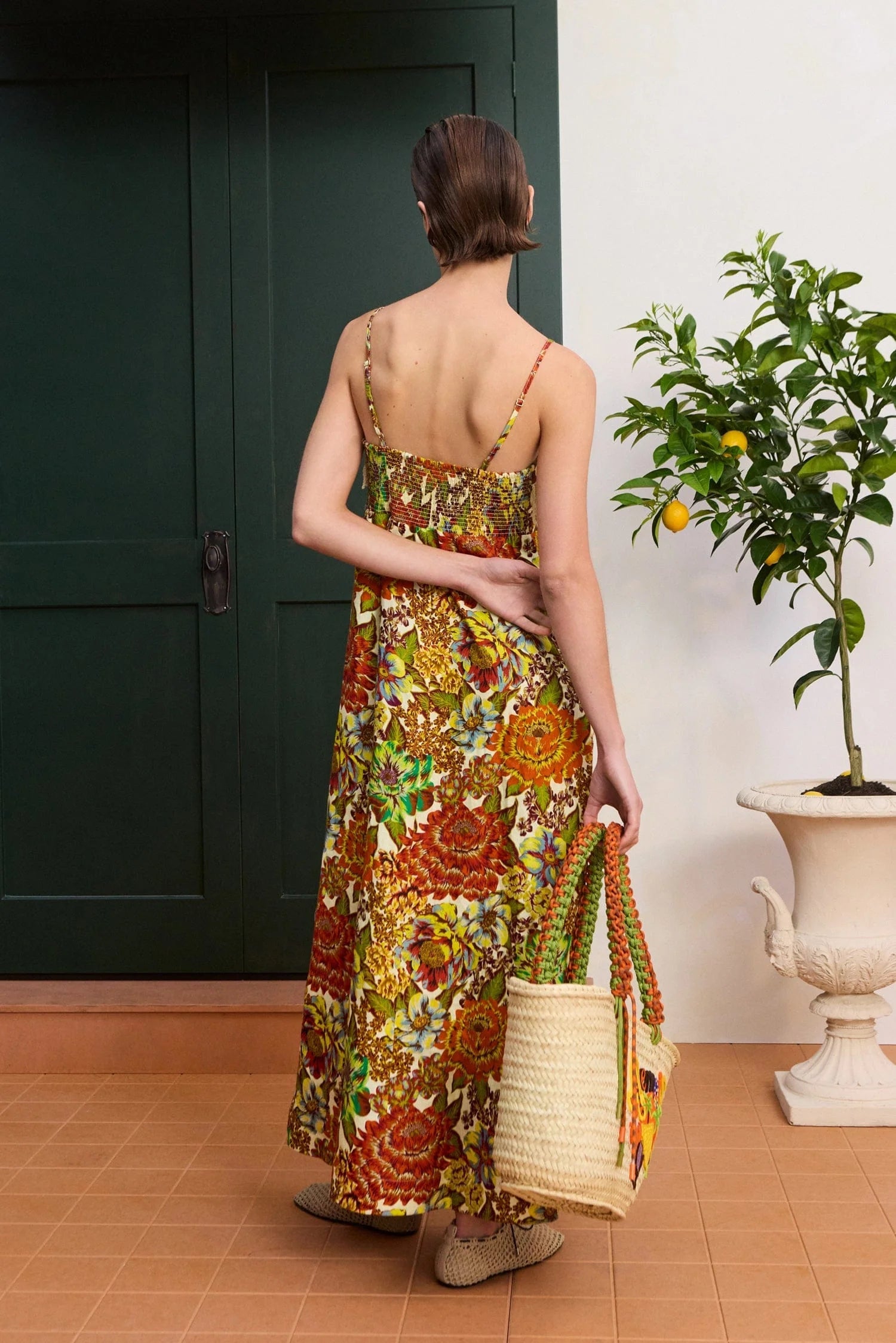 ALÉMAIS Lana Square Neck Day Dress - Multi
