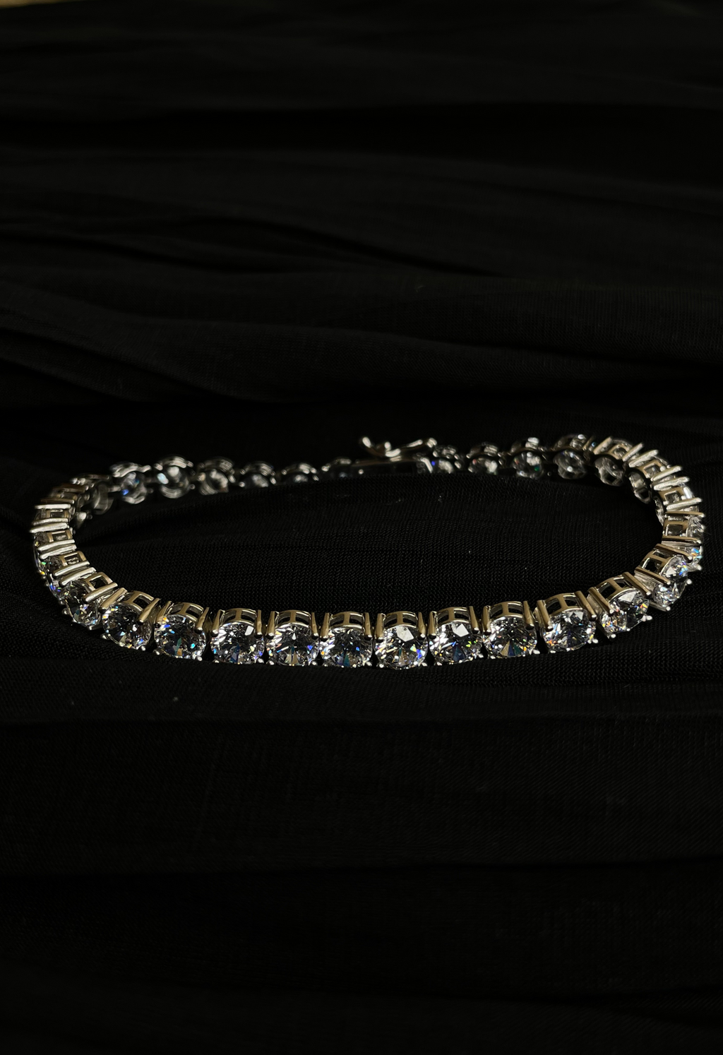 The NKC Store Large Silver Tennis Bracelet