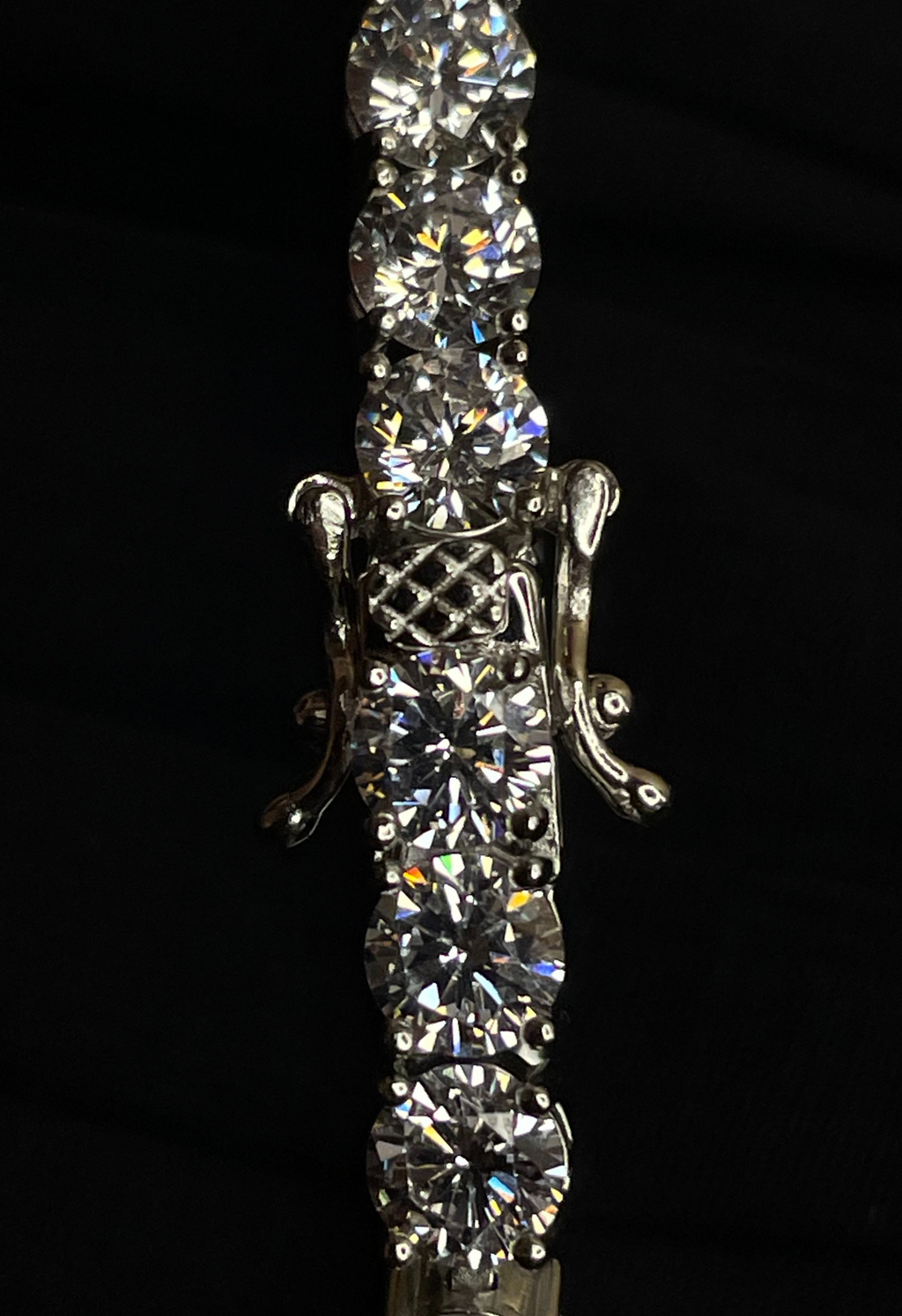 The NKC Store Large Silver Tennis Bracelet